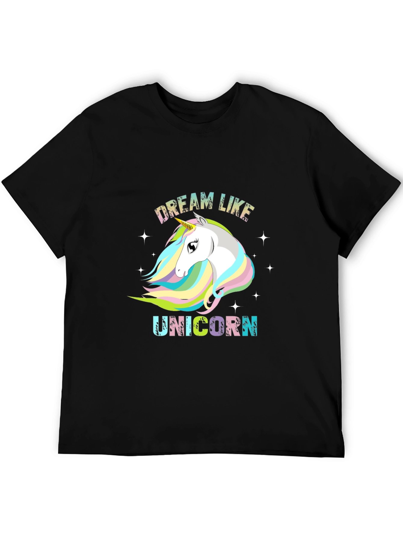 Dream Like Unicorn Black T-Shirt