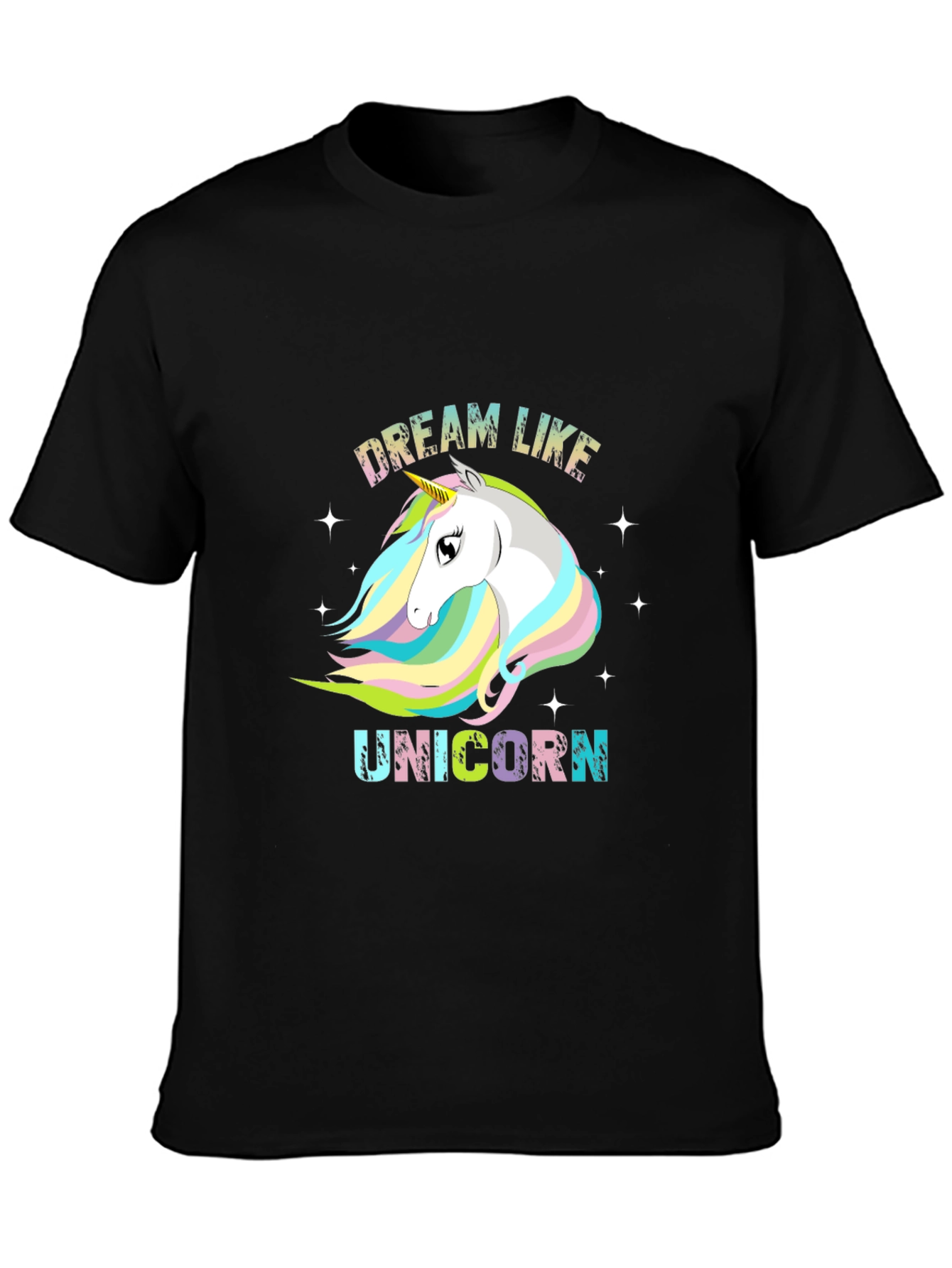 Dream Like Unicorn Black T-Shirt
