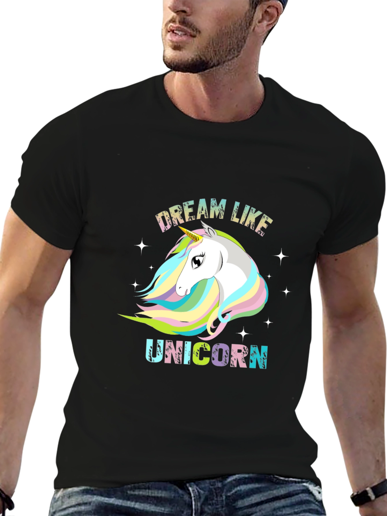 Dream Like Unicorn Black T-Shirt