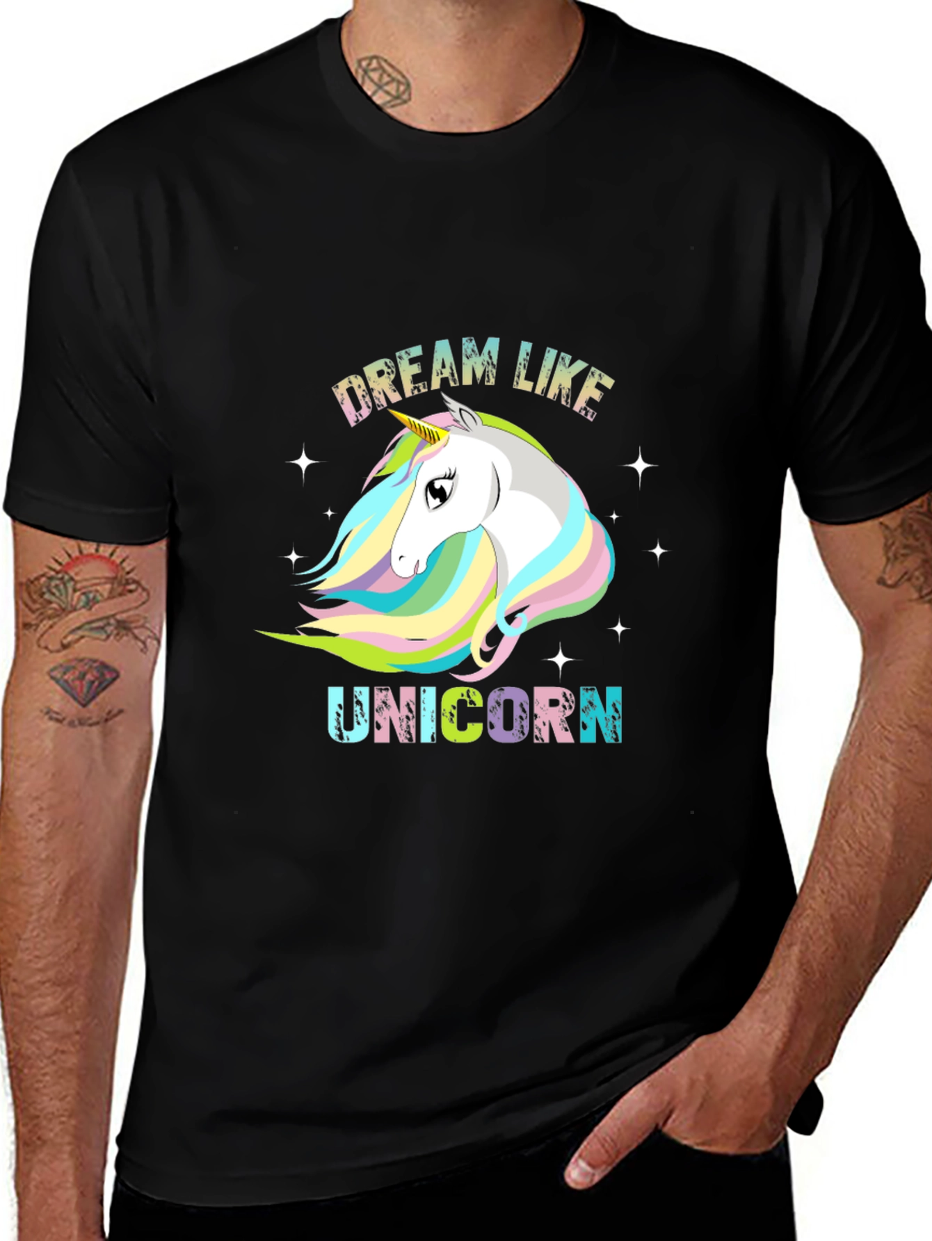 Dream Like Unicorn Black T-Shirt