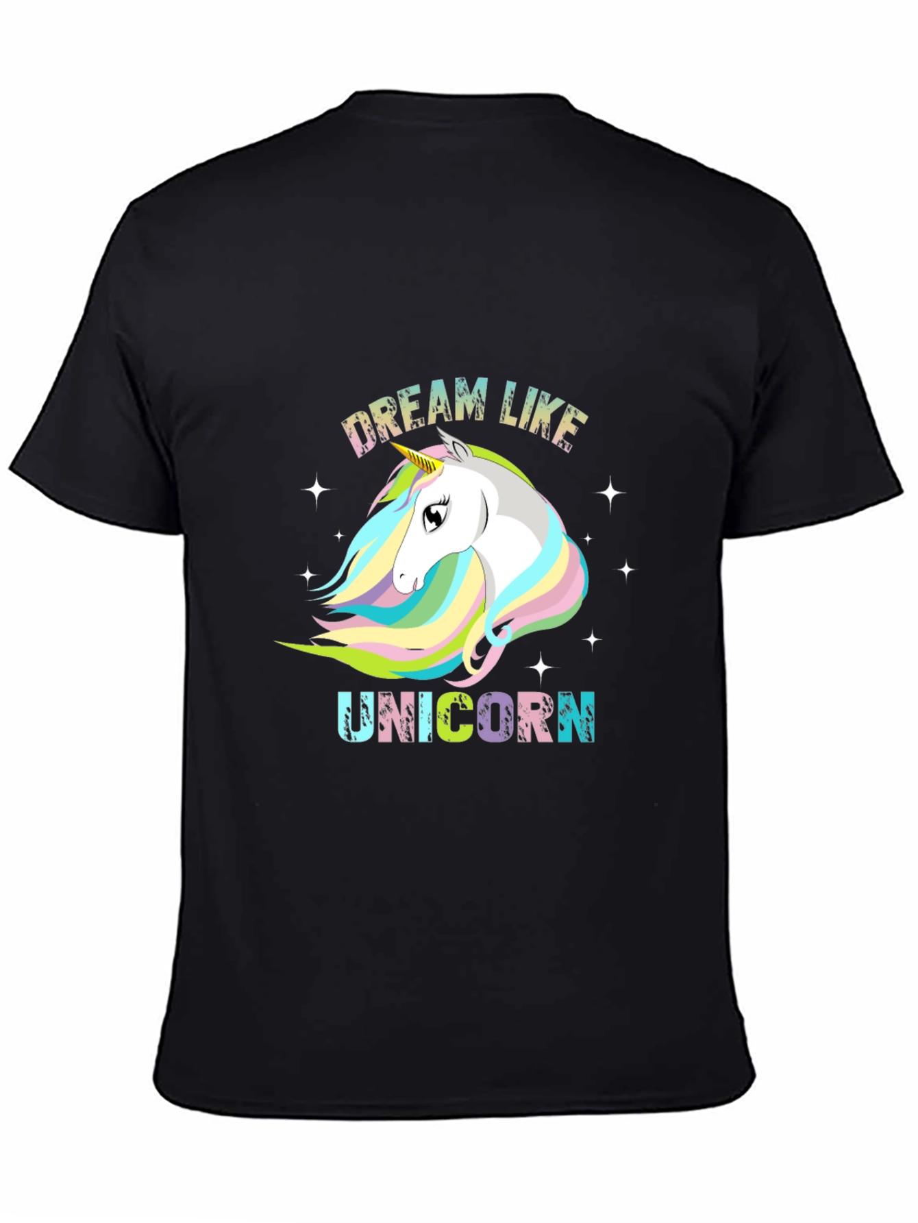 Dream Like Unicorn Black T-Shirt