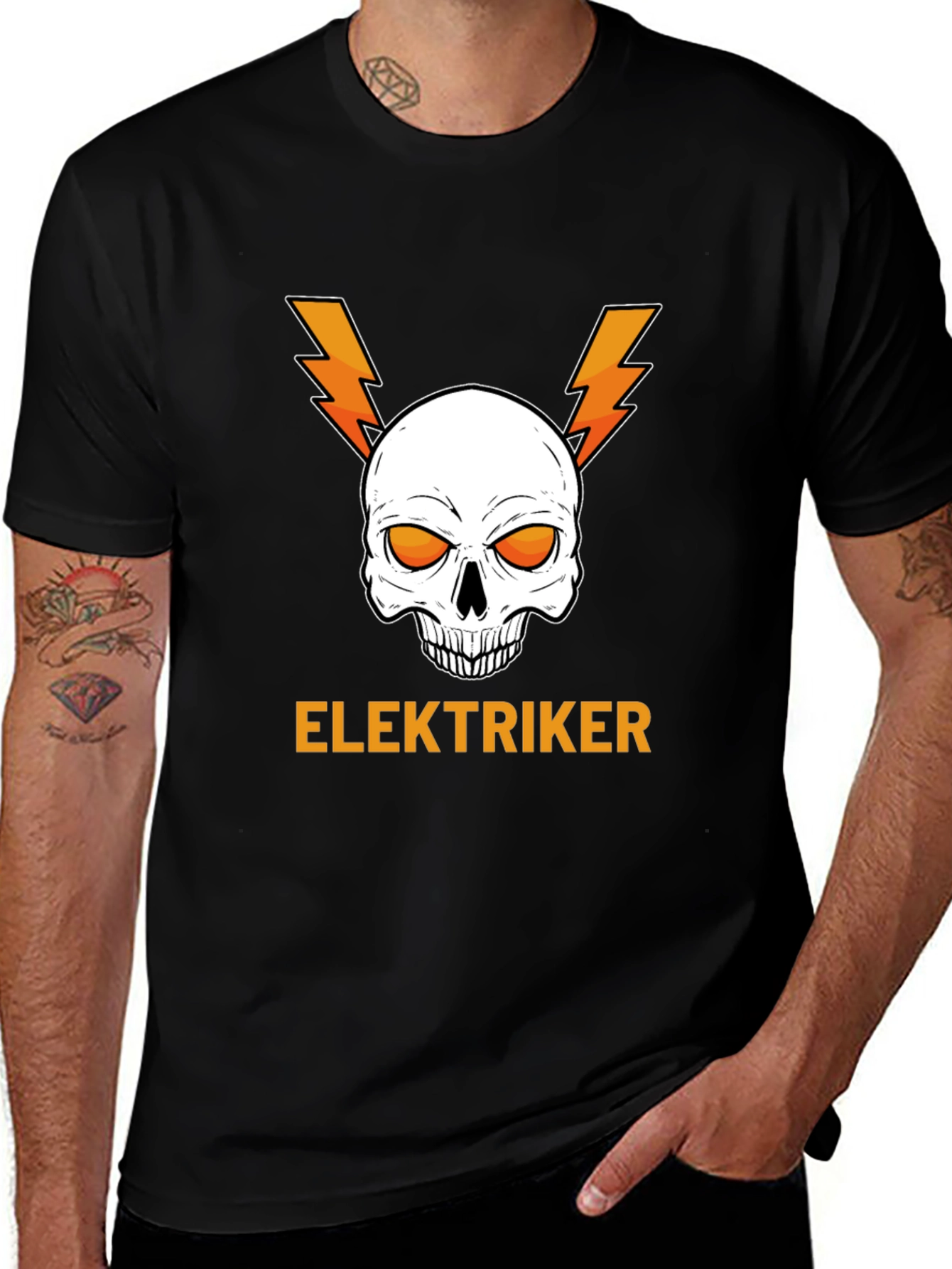 Electrician Skull T-Shirt - Shockingly Cool!