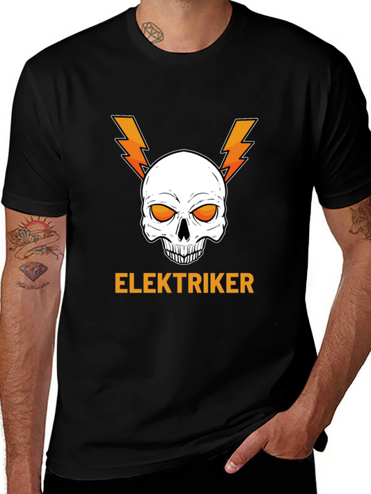 Electrician Skull T-Shirt - Shockingly Cool!