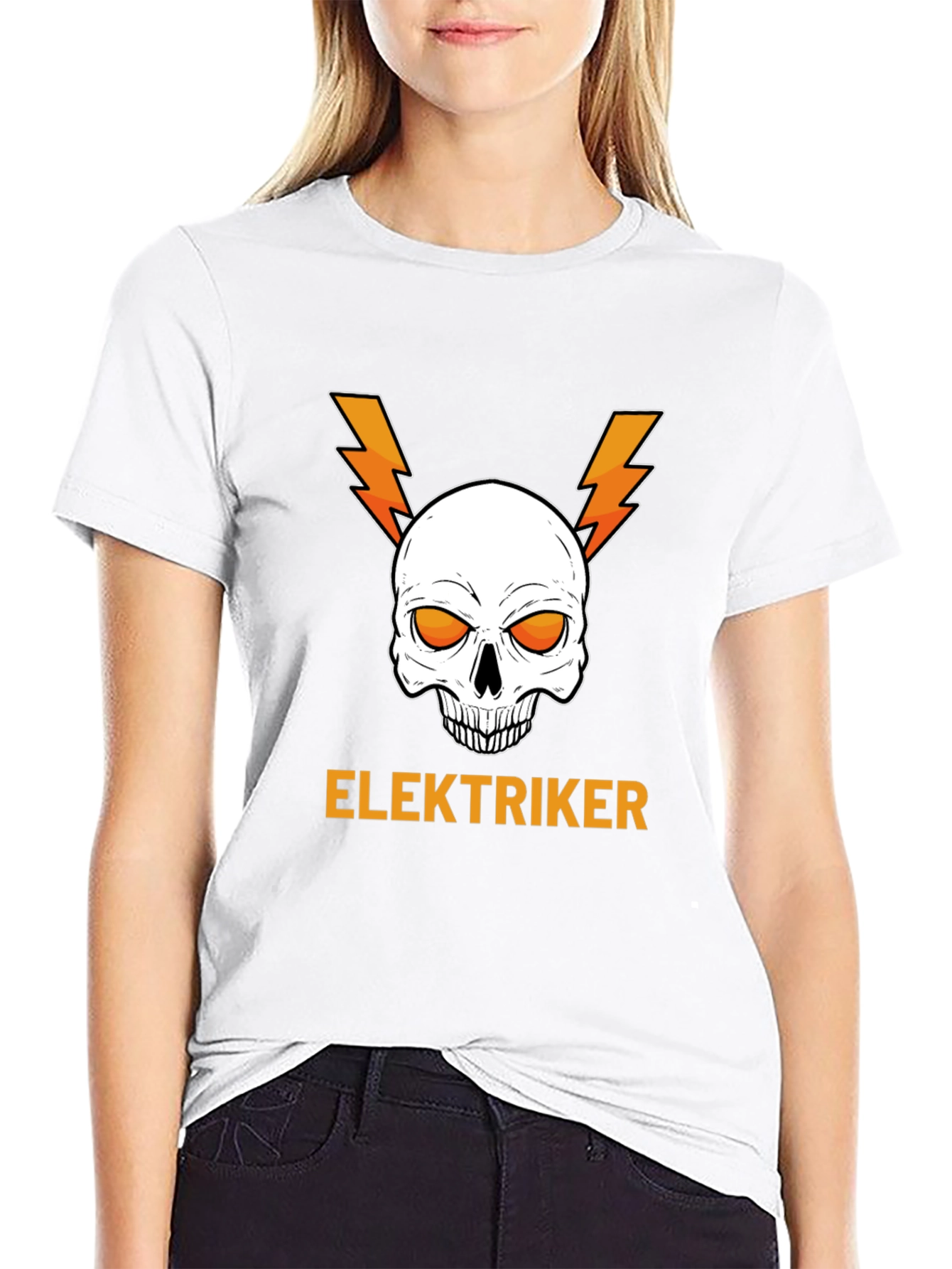 Electrician Skull T-Shirt - Shockingly Cool!