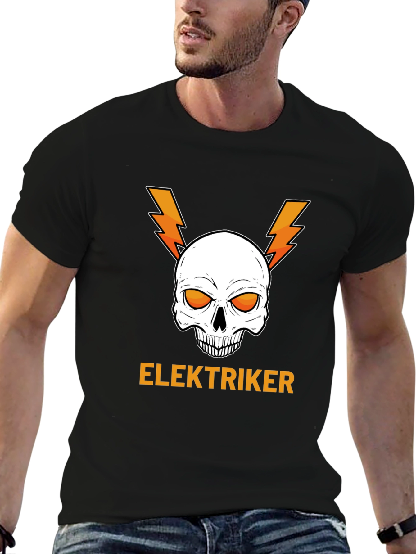 Electrician Skull T-Shirt - Shockingly Cool!