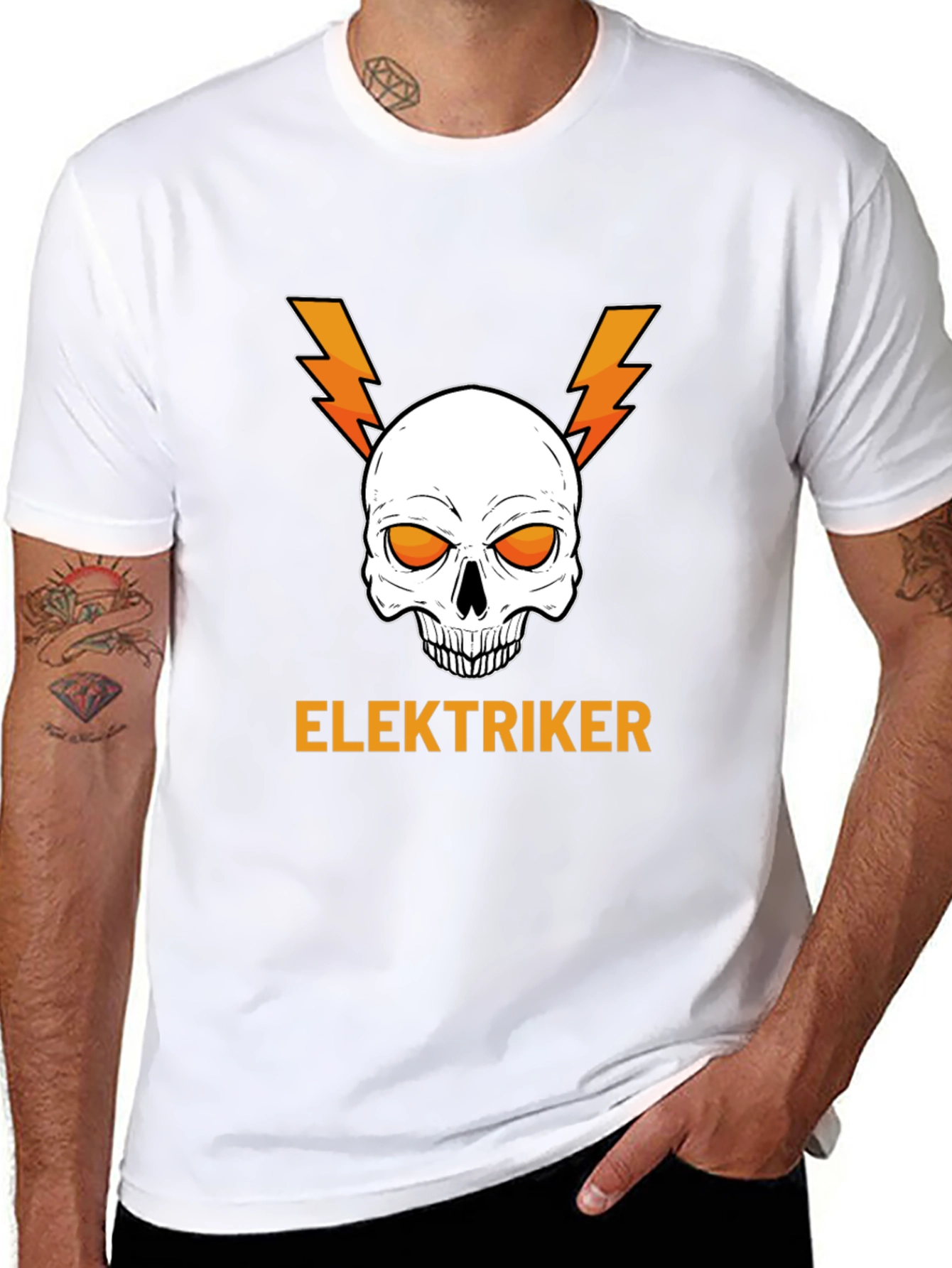Electrician Skull T-Shirt - Shockingly Cool!