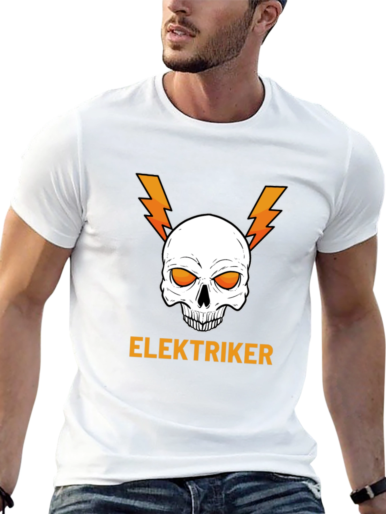 Electrician Skull T-Shirt - Shockingly Cool!