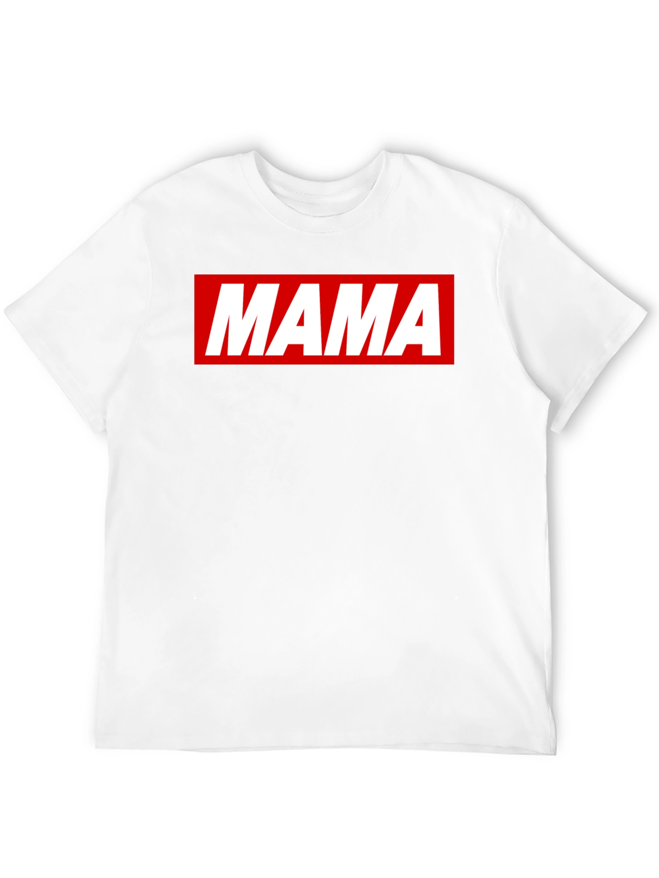 Mama Graphic Tee - Red & White on Black