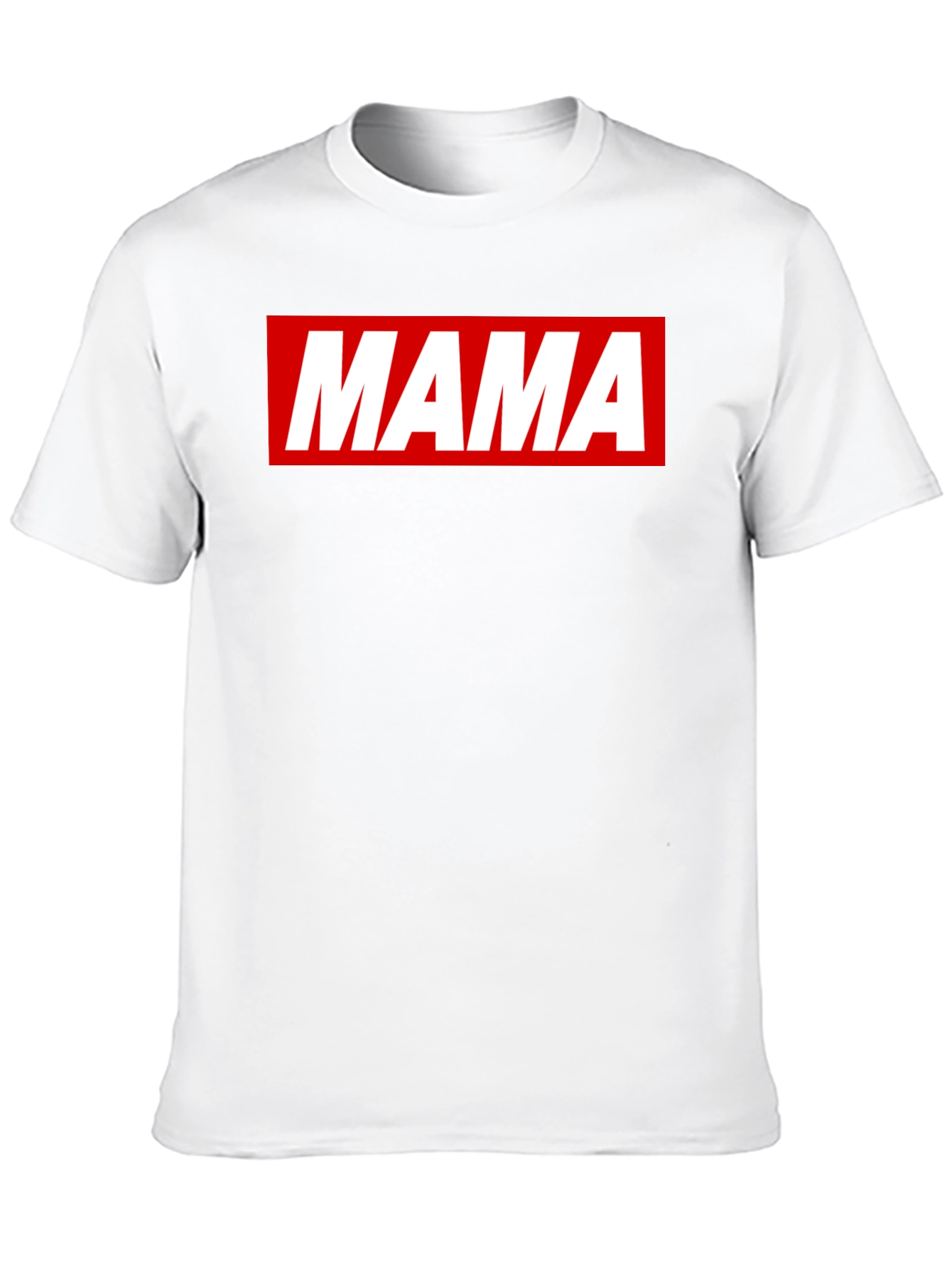 Mama Graphic Tee - Red & White on Black