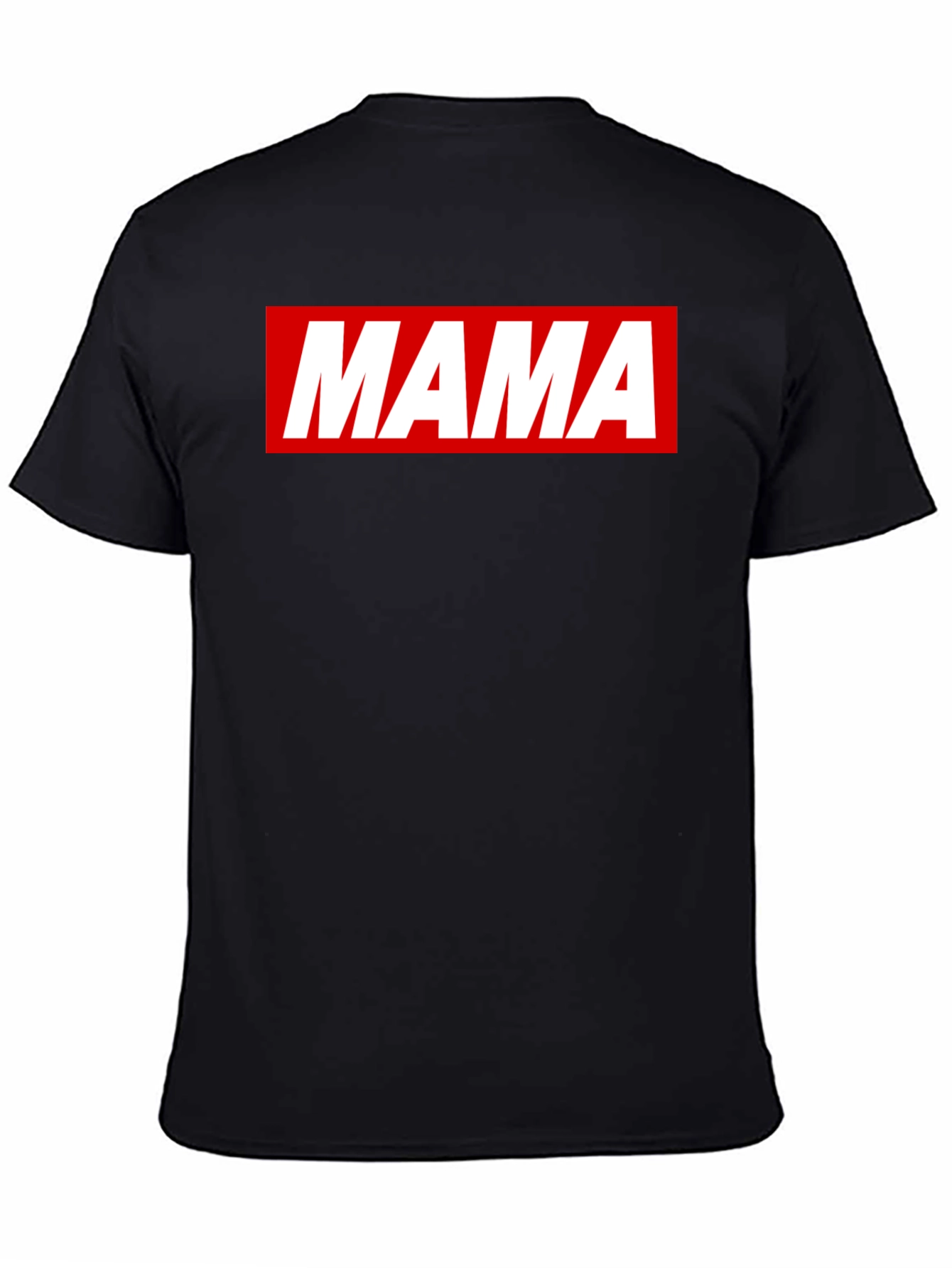 Mama Graphic Tee - Red & White on Black