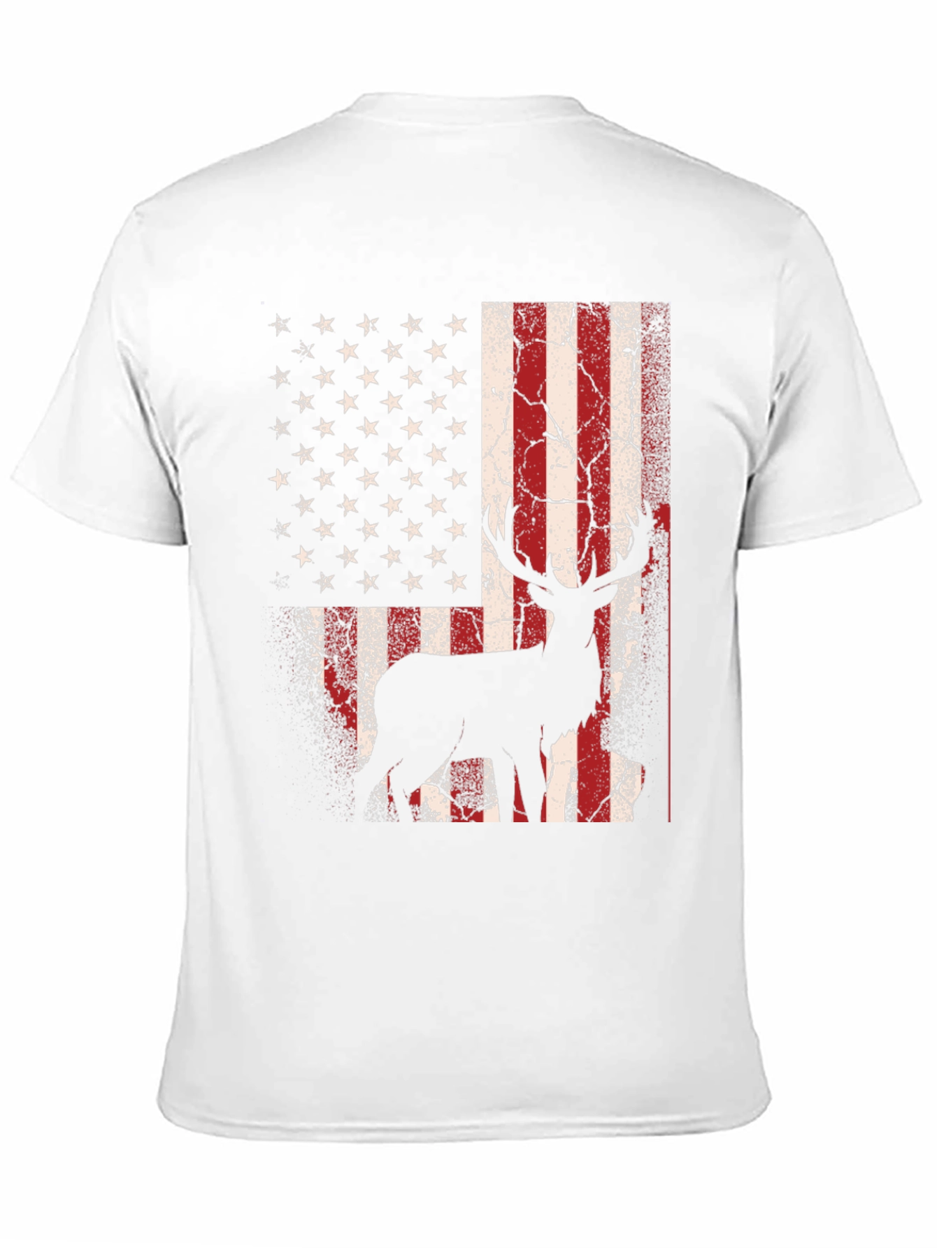 American Flag Deer Graphic T-Shirt