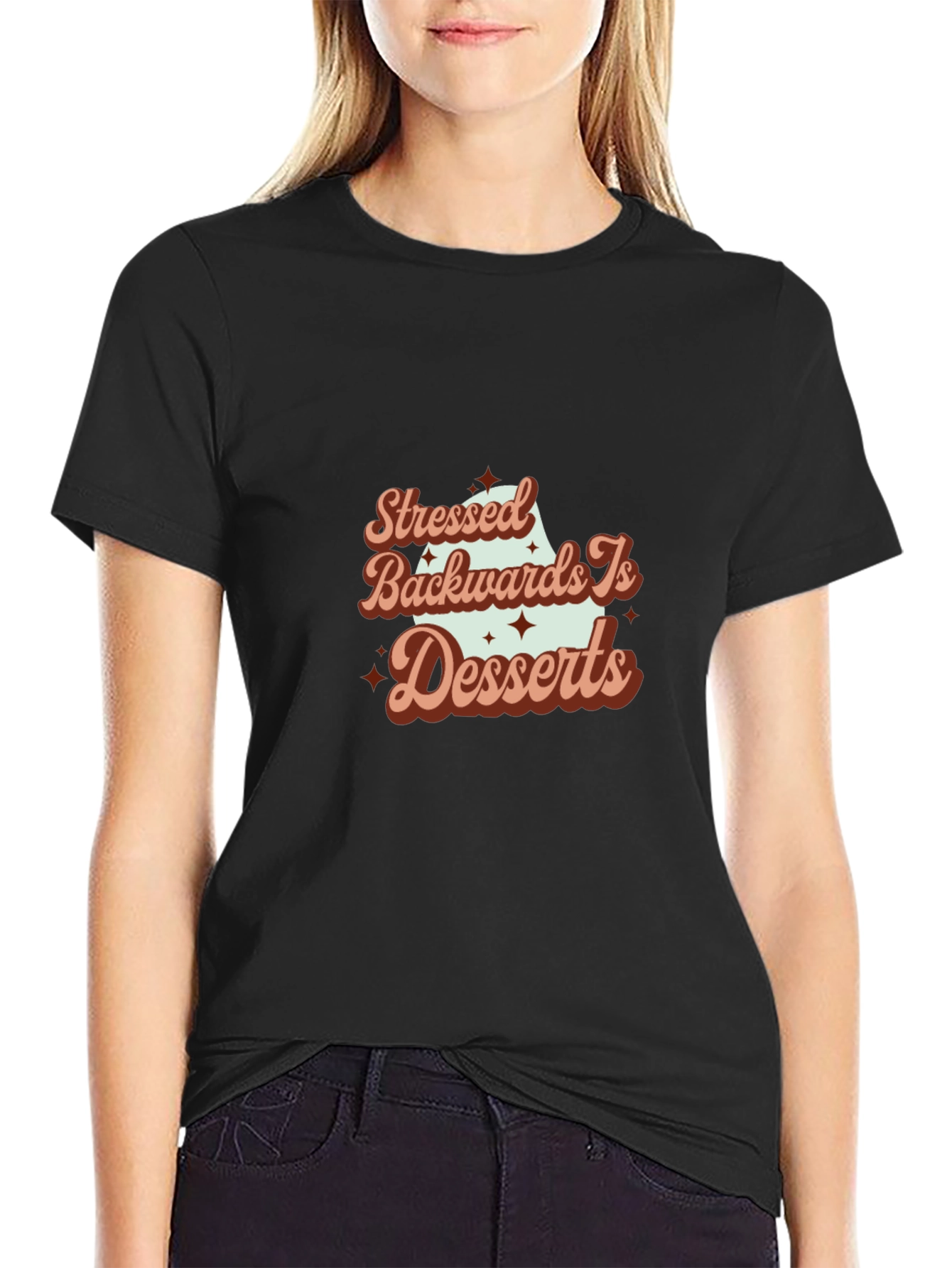 Stressed Backwards is Desserts Graphic Tee
