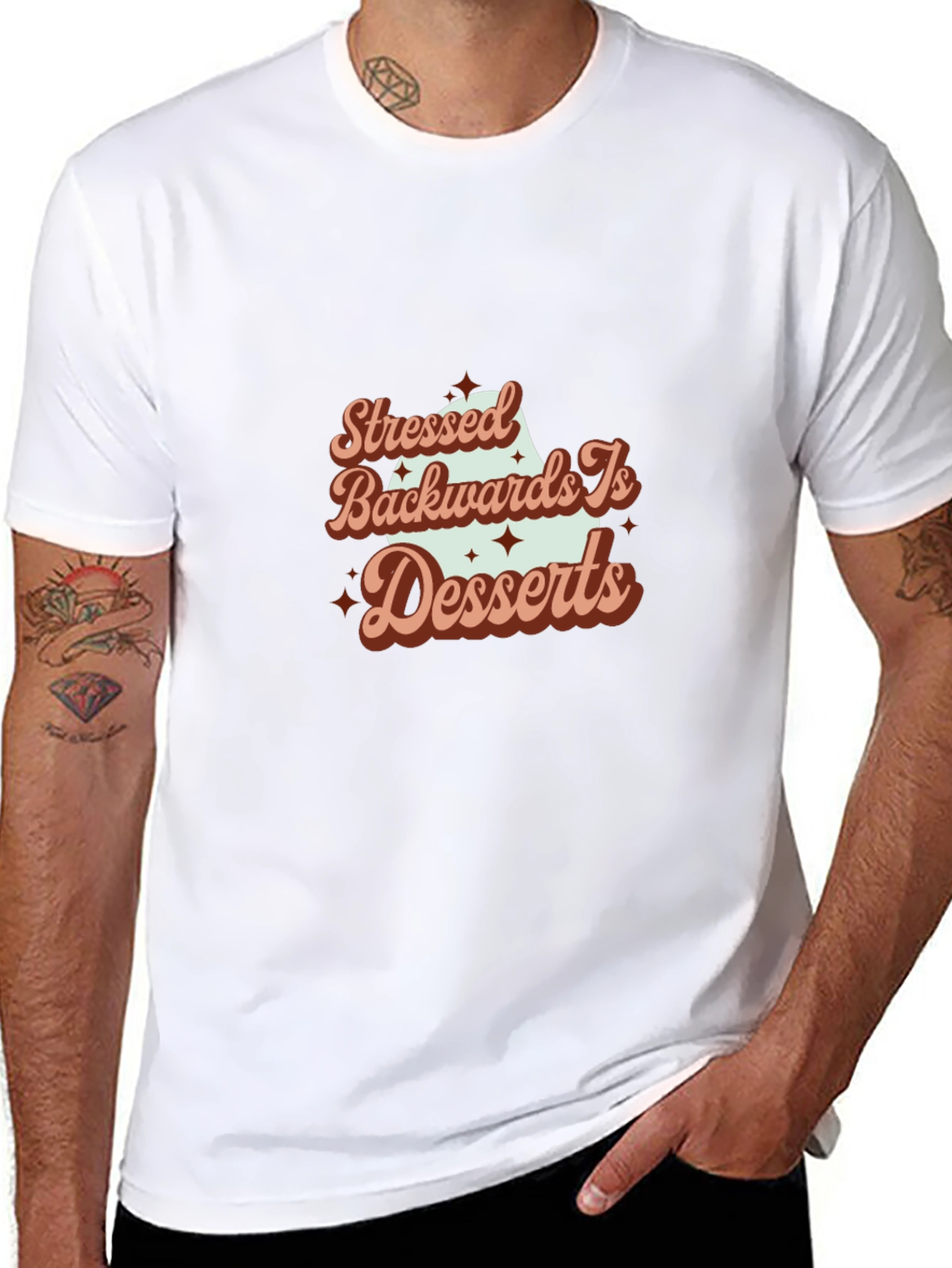 Stressed Backwards is Desserts Graphic Tee