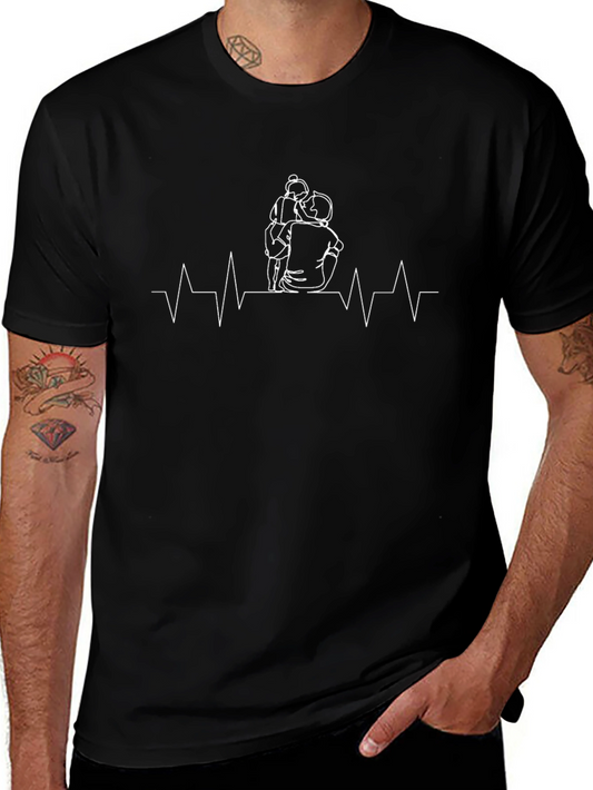 Heartbeat Hug Graphic Tee - Father & Child Love