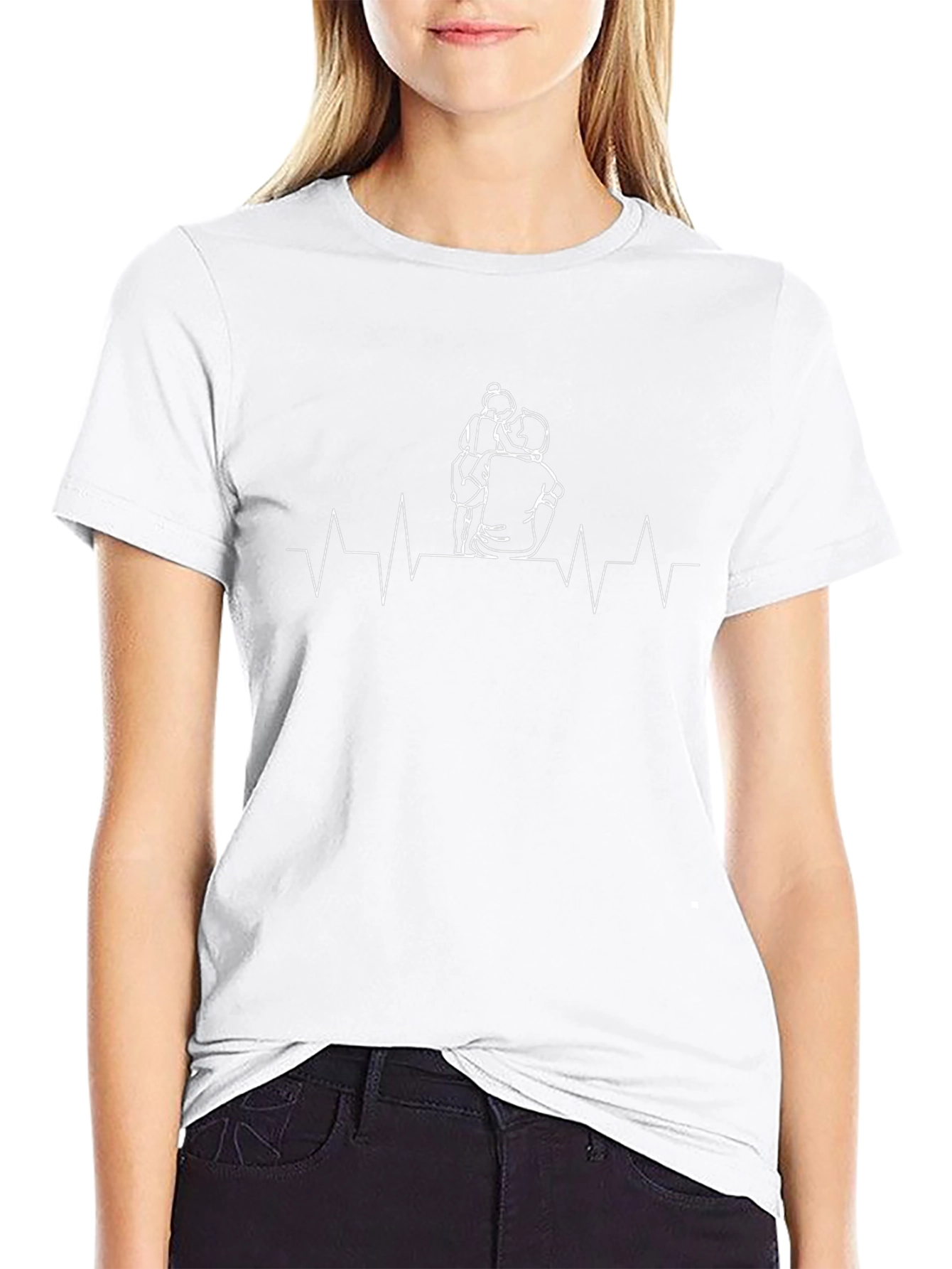 Heartbeat Hug Graphic Tee - Father & Child Love