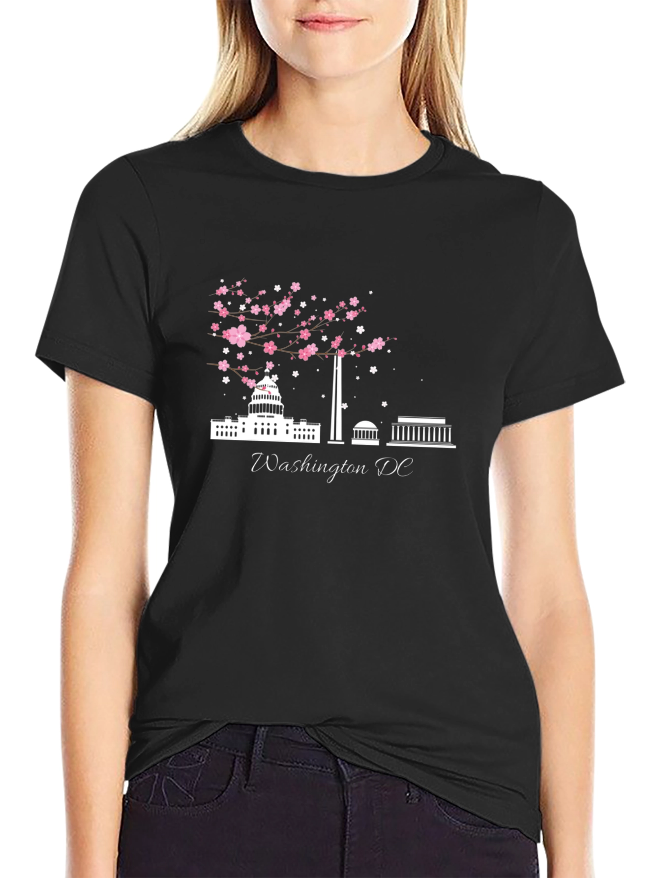 Washington DC Cherry Blossom Graphic T-Shirt