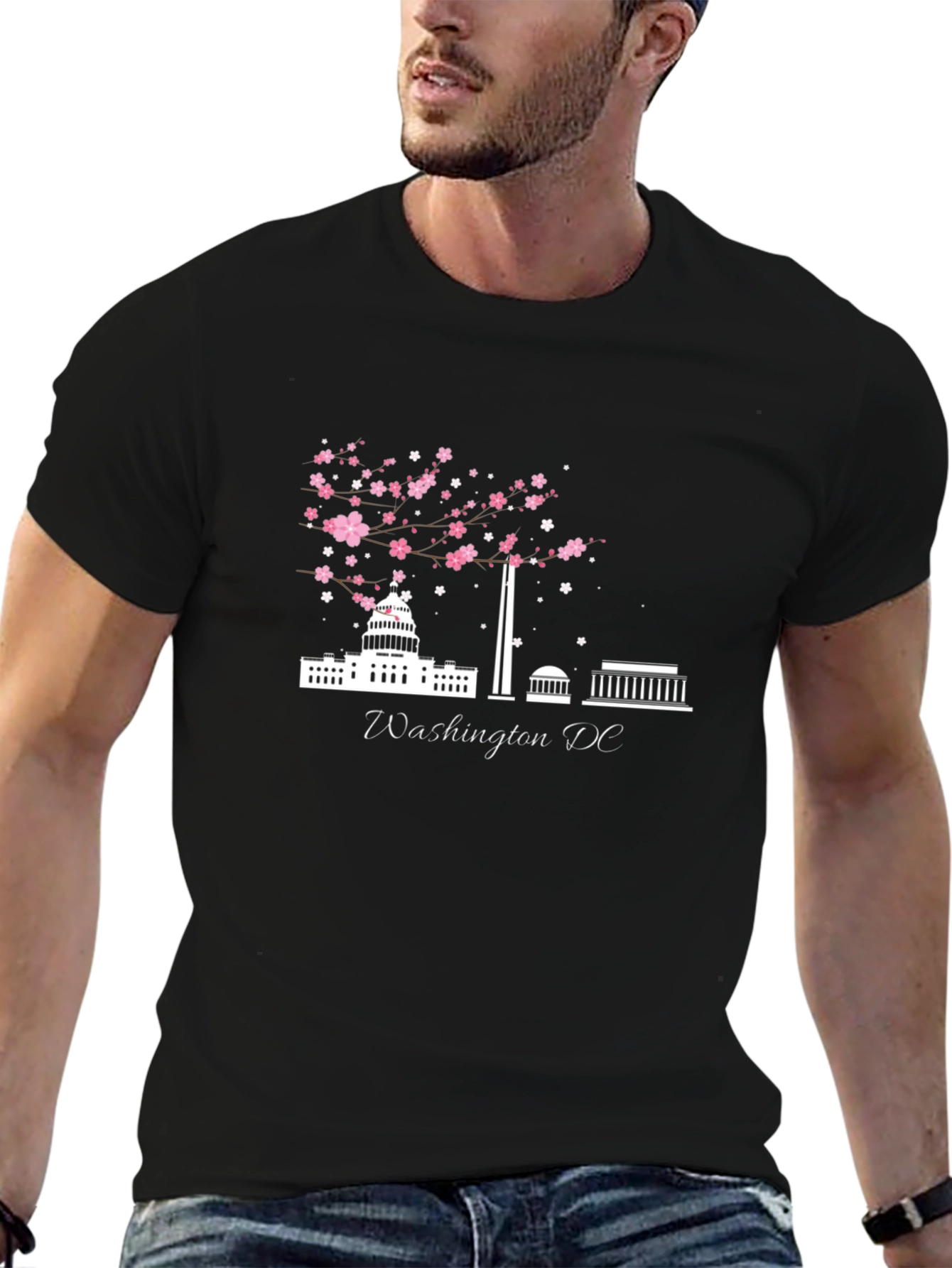 Washington DC Cherry Blossom Graphic T-Shirt