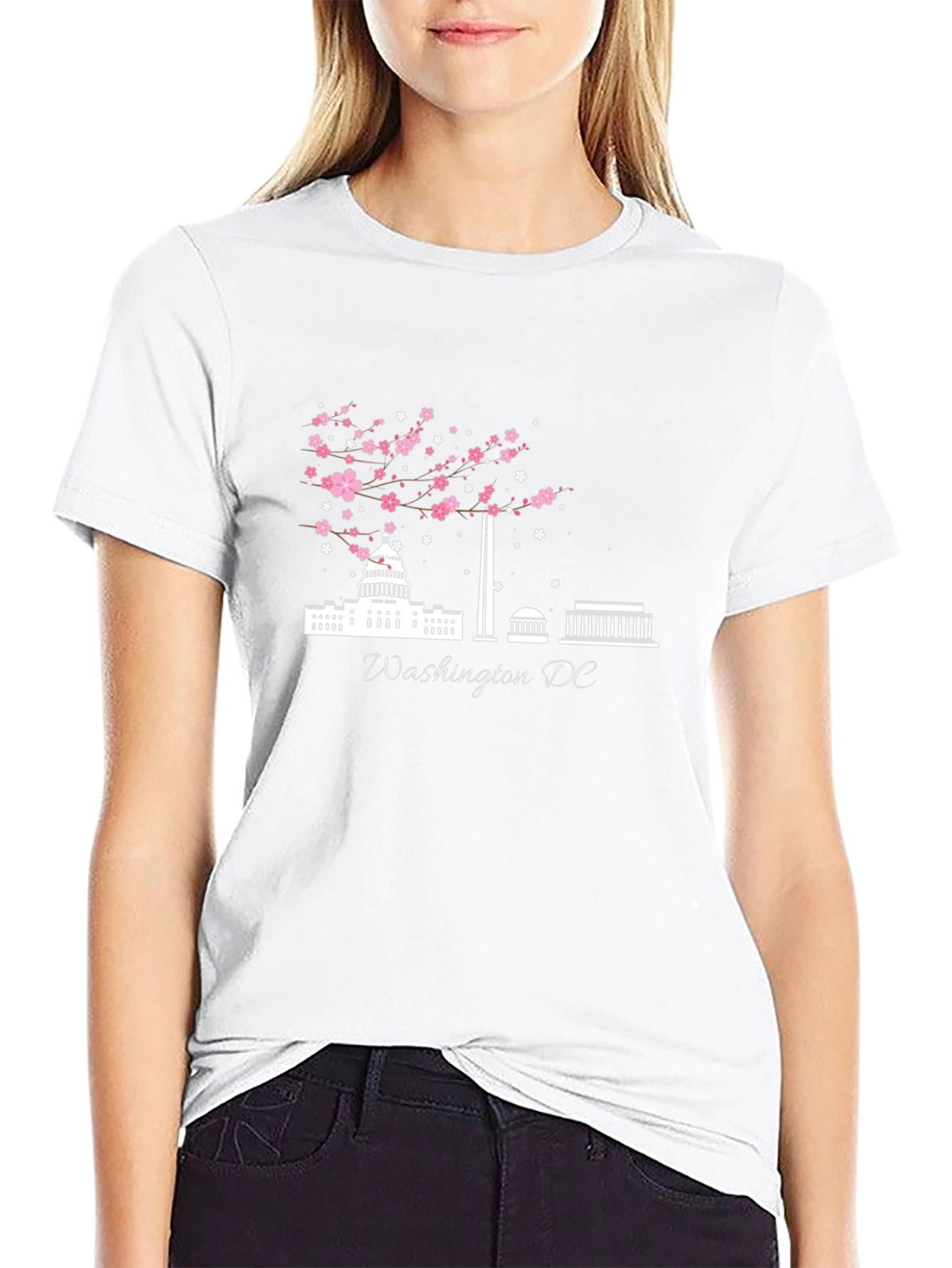 Washington DC Cherry Blossom Graphic T-Shirt