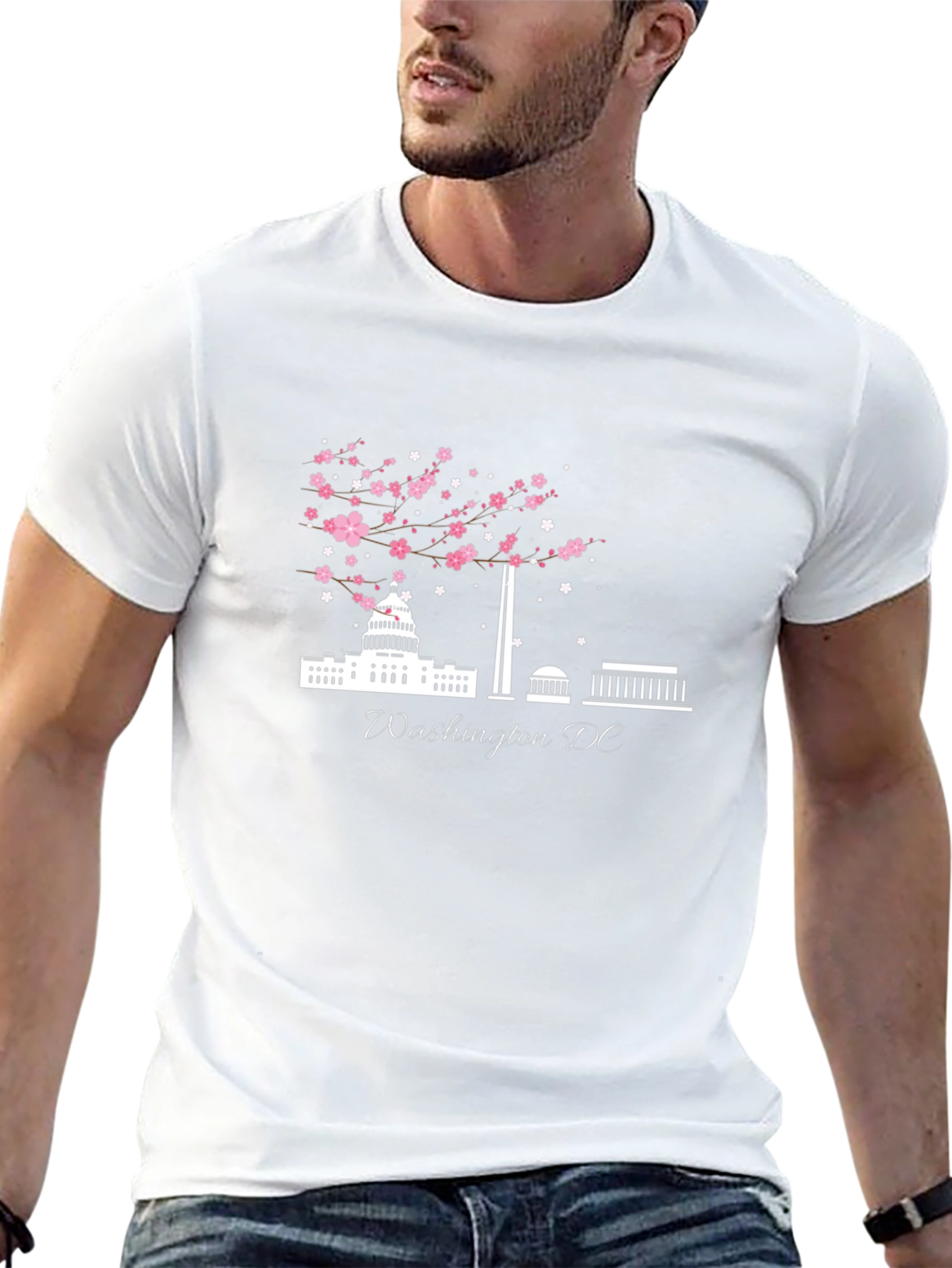 Washington DC Cherry Blossom Graphic T-Shirt