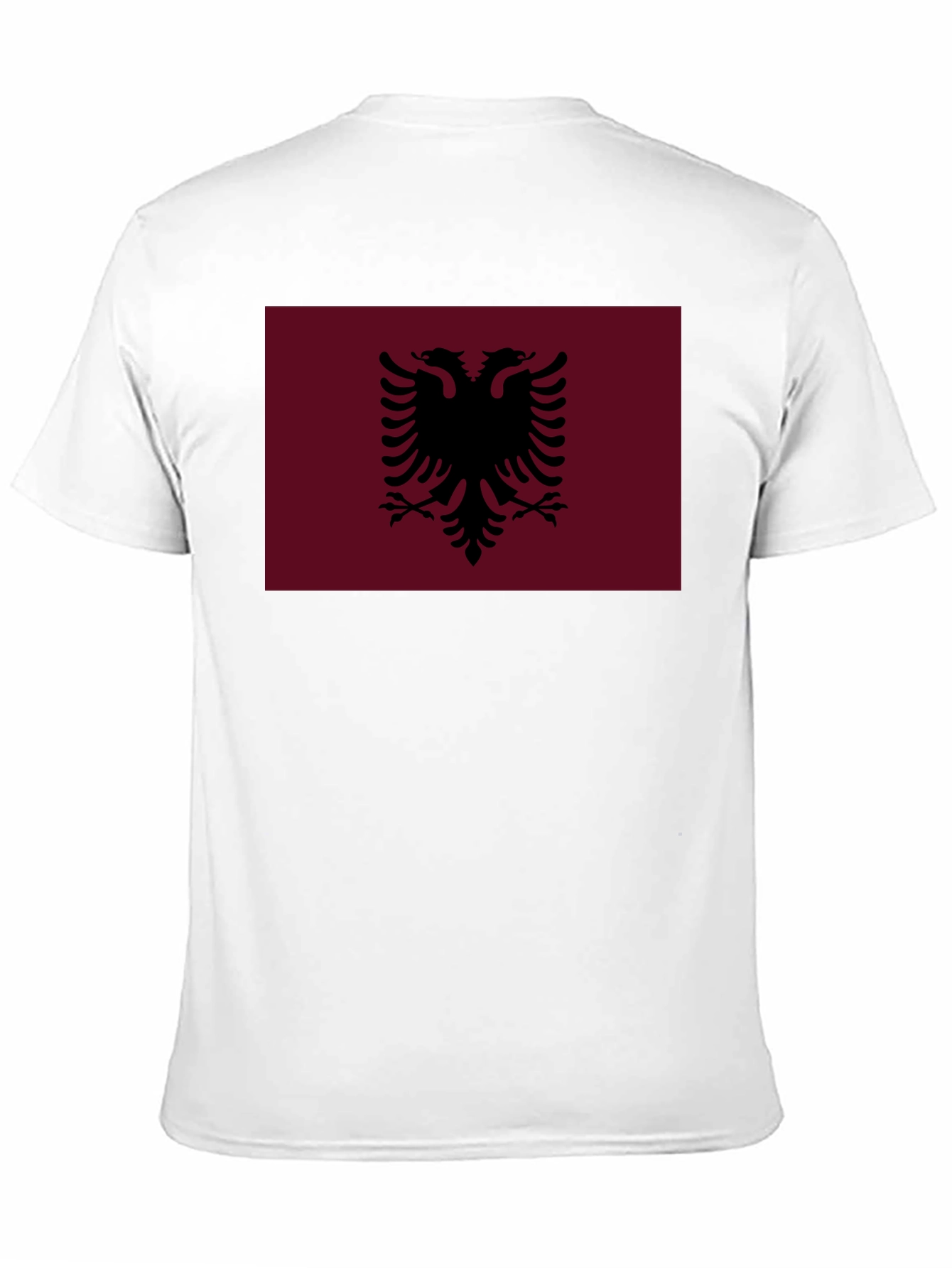 Albania Flag Tee - Black Cotton T-Shirt