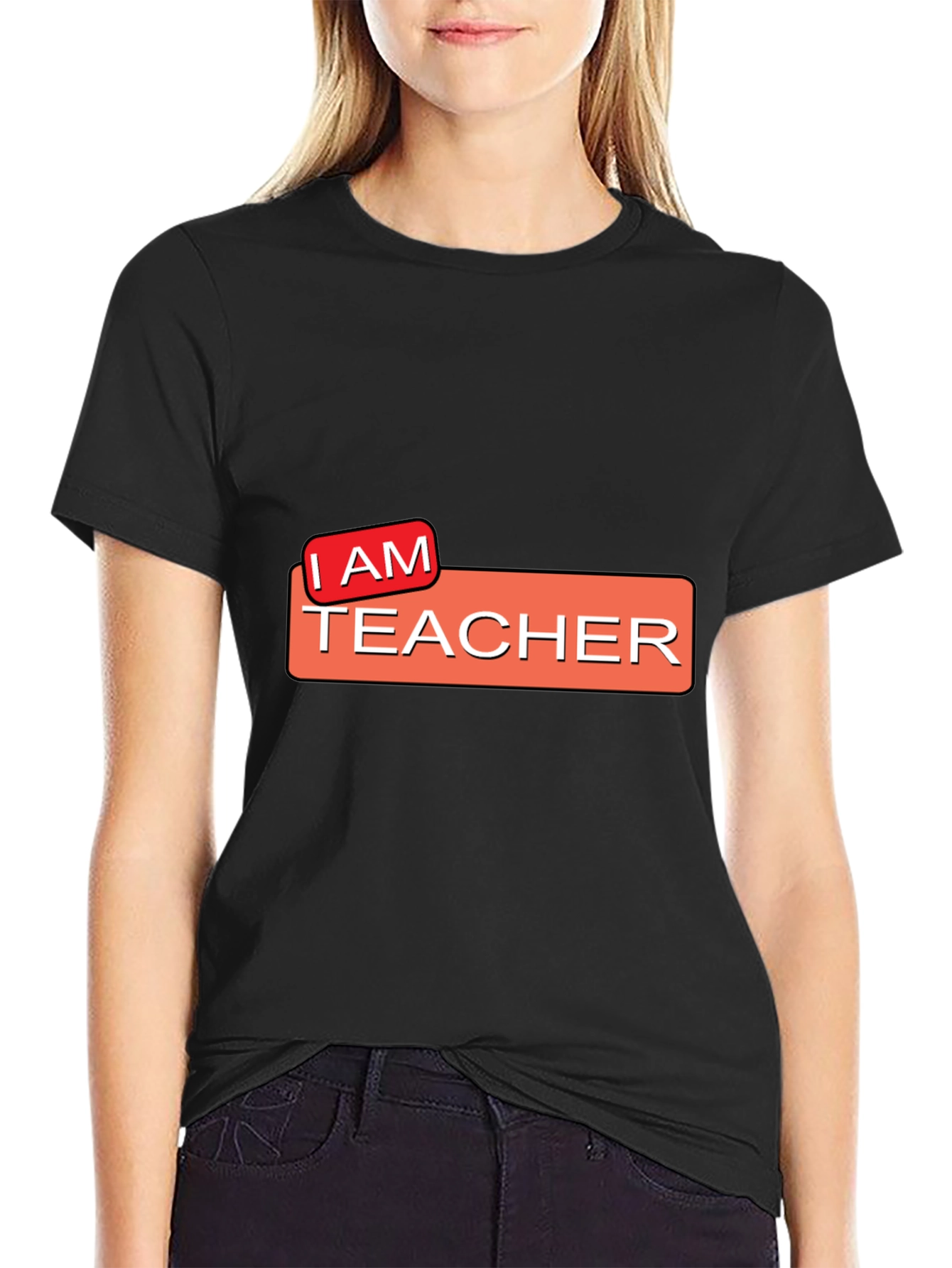 I AM TEACHER Graphic Tee - Black