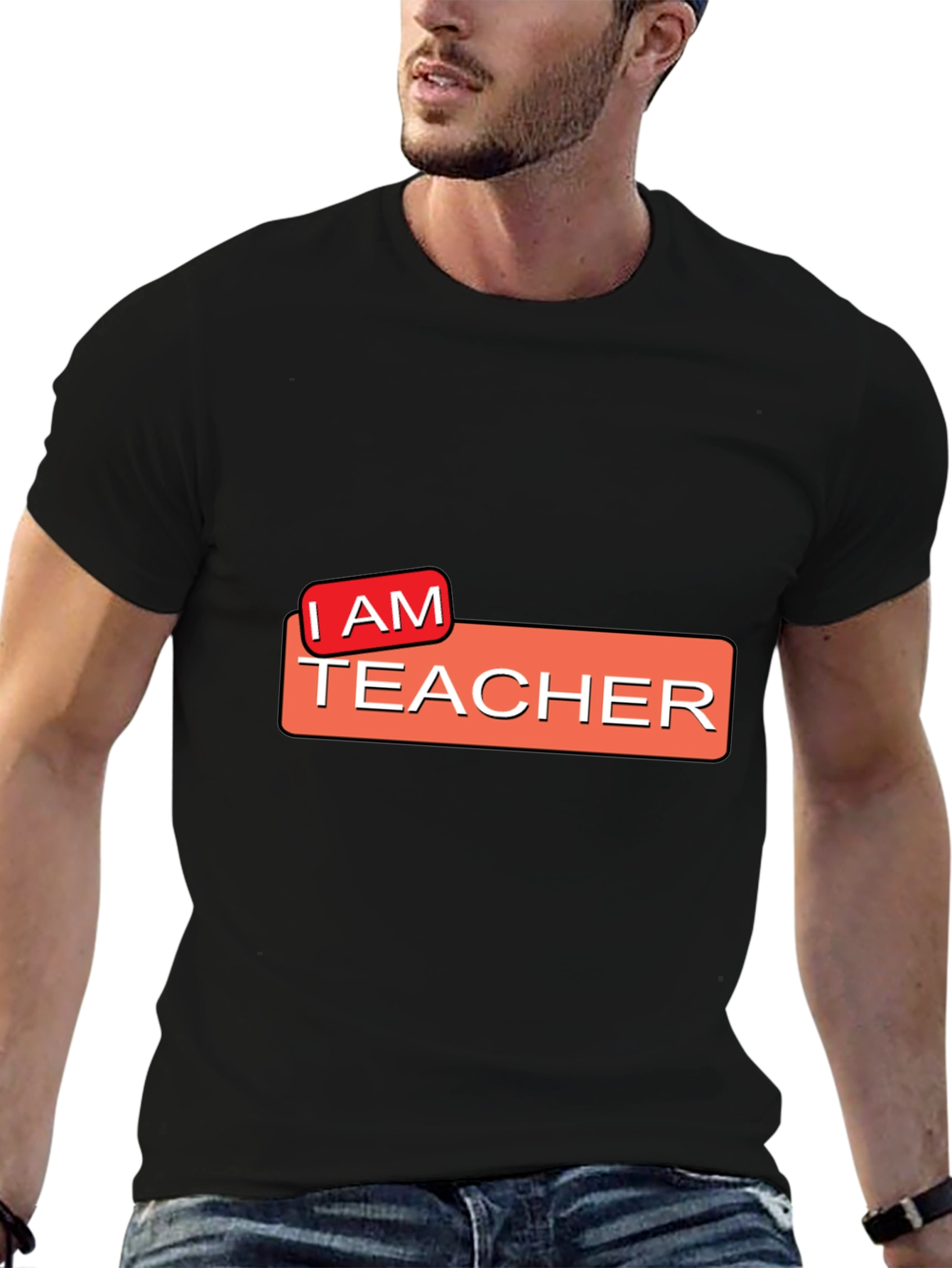 I AM TEACHER Graphic Tee - Black