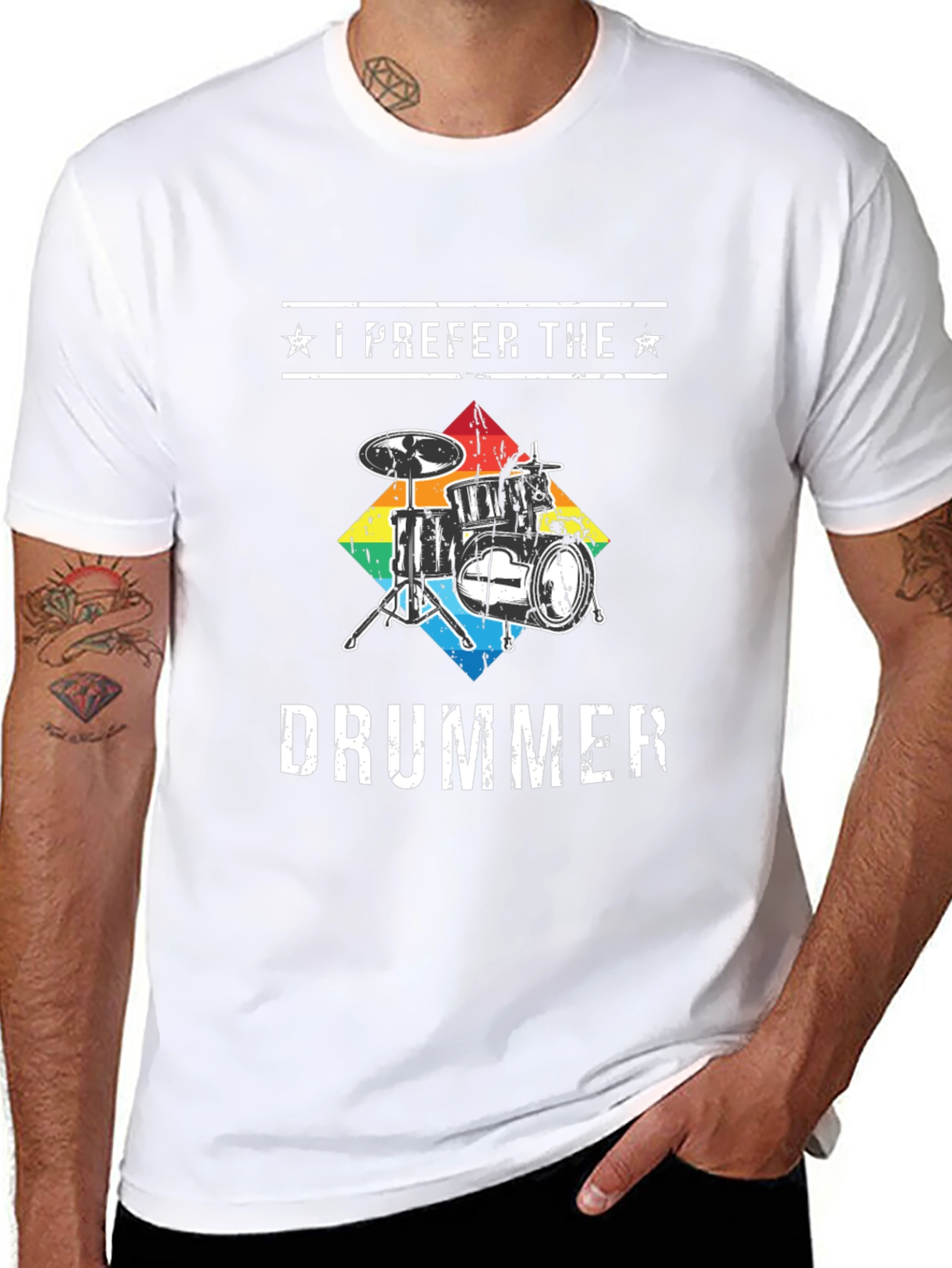 I Prefer The Drummer Graphic T-Shirt