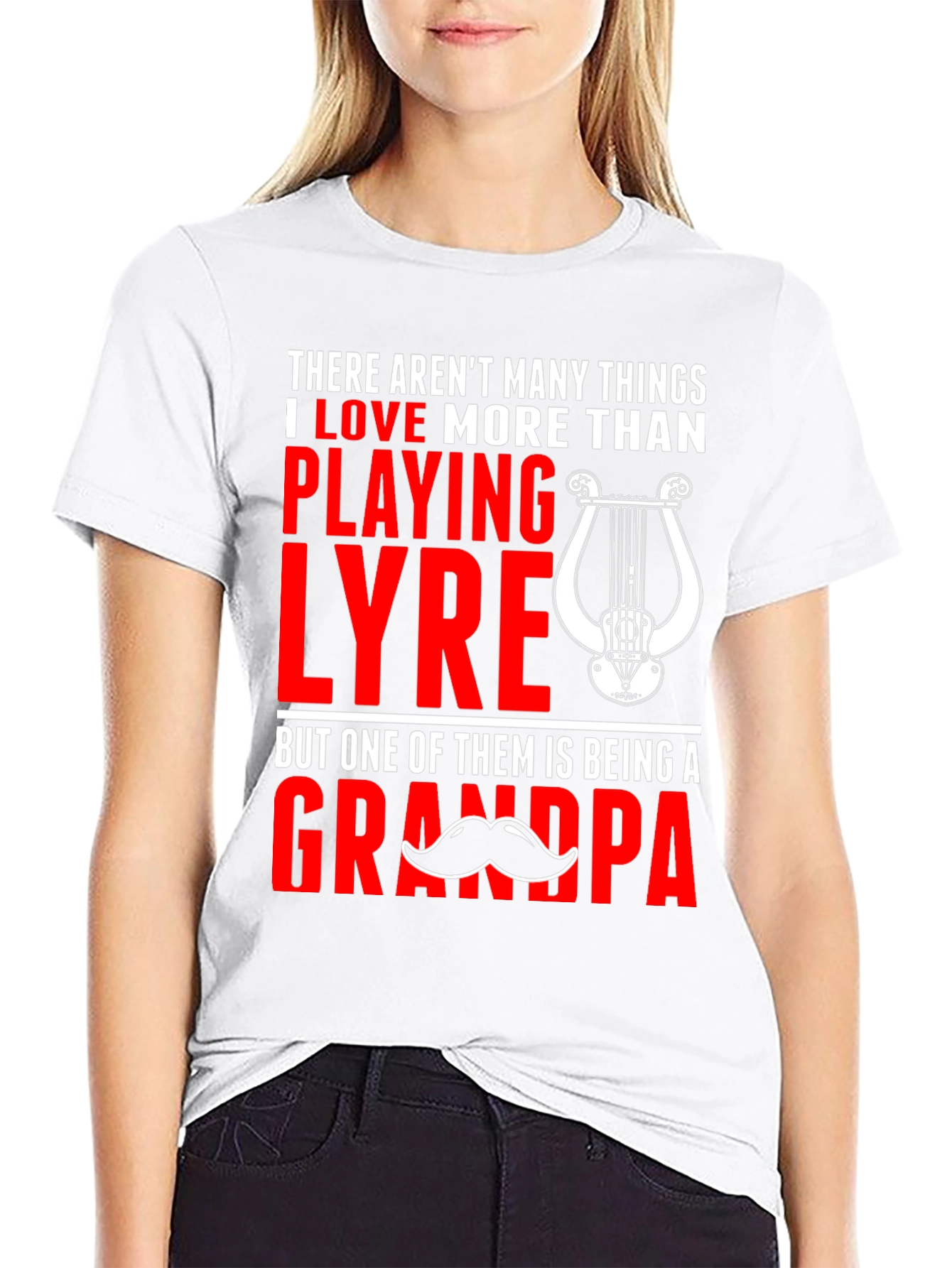 Lyre Playing Grandpa T-Shirt