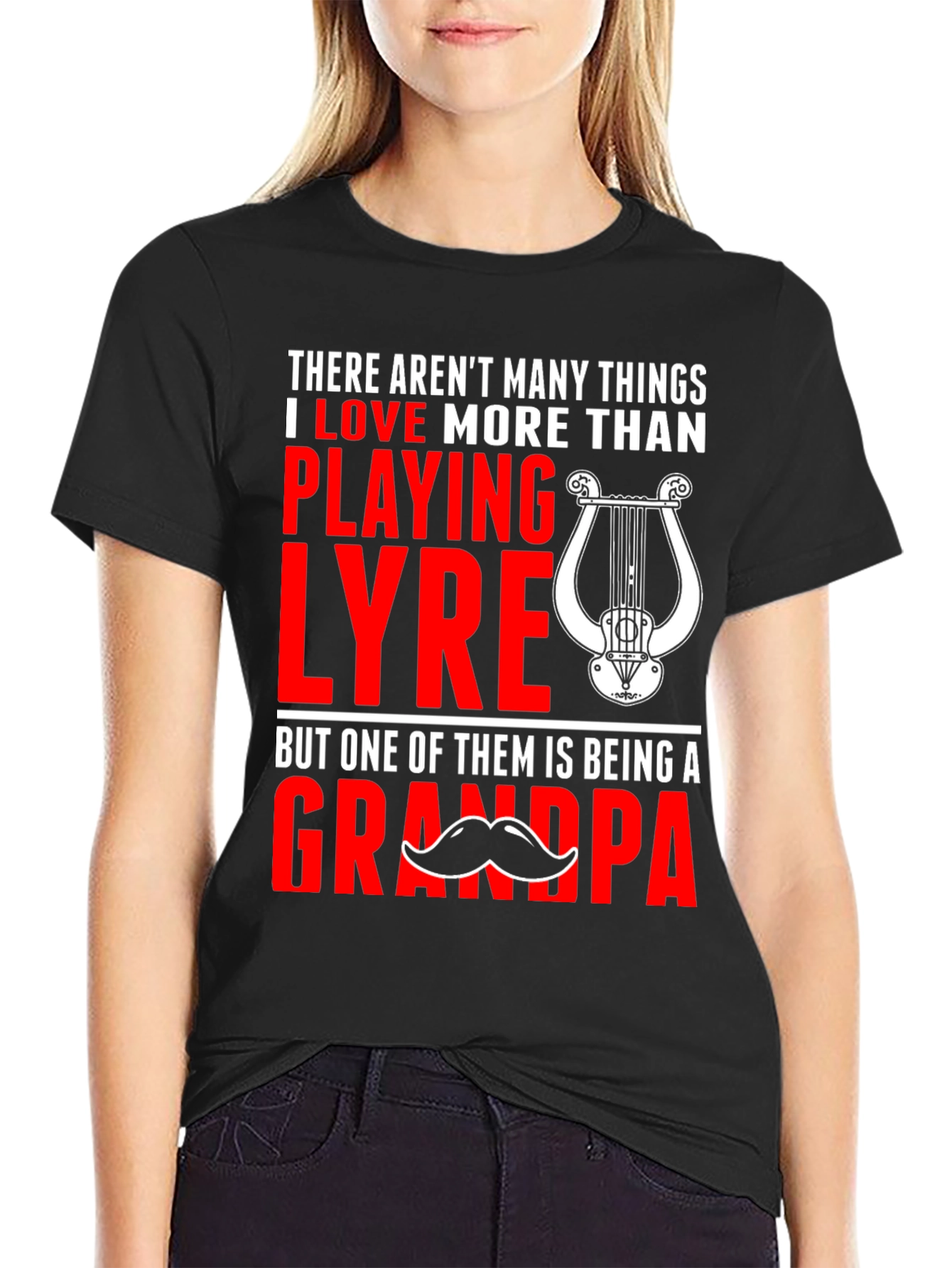 Lyre Playing Grandpa T-Shirt