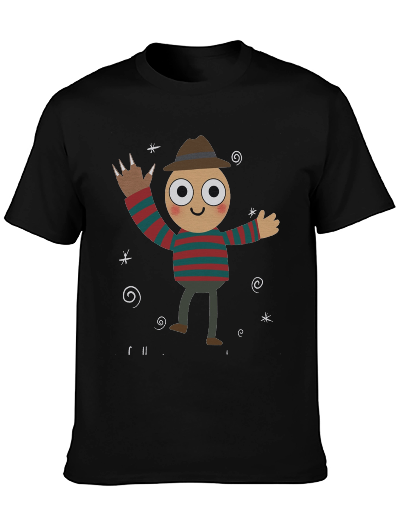 Freddy Krueger Cartoon Graphic T-Shirt