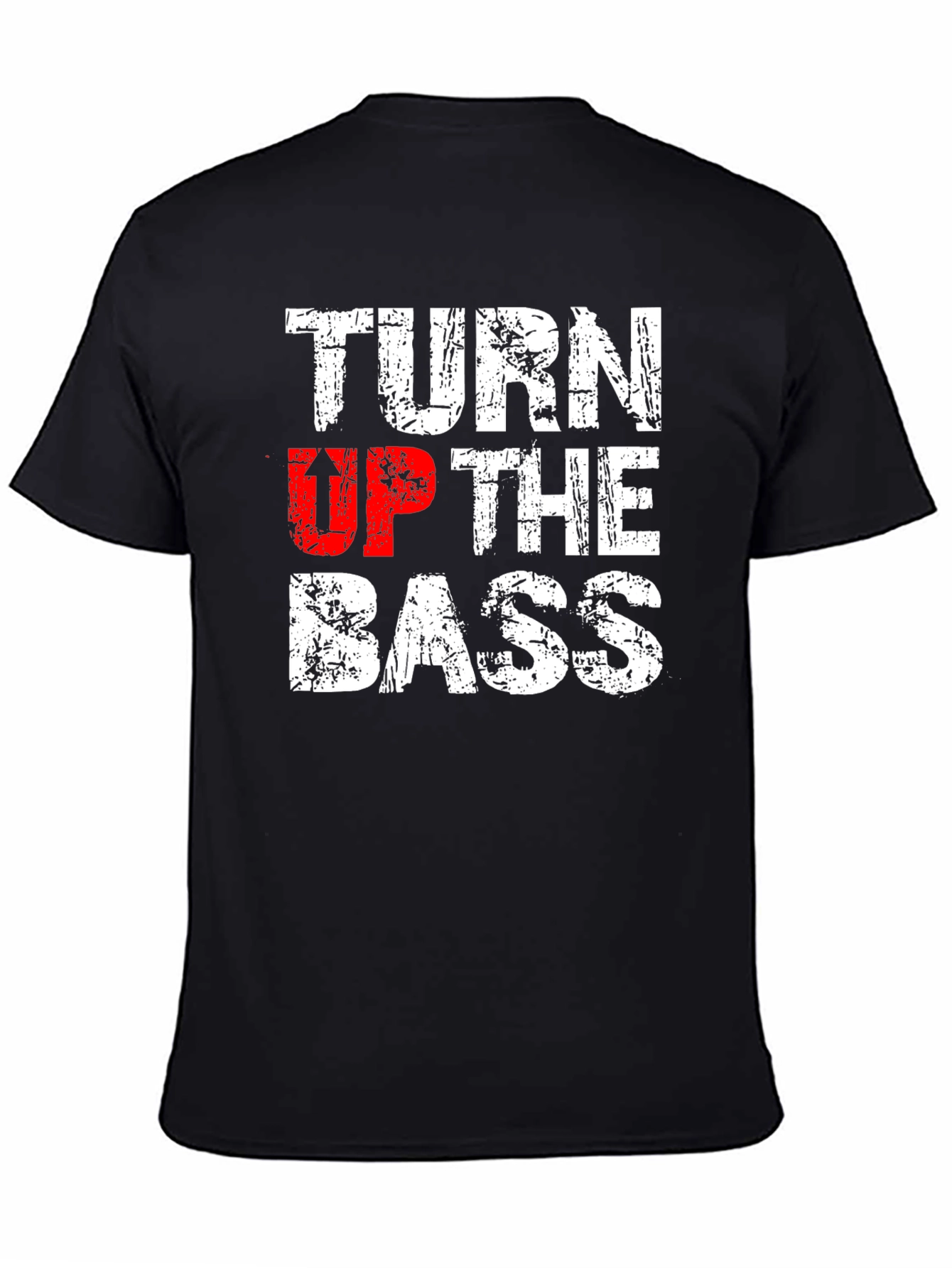 Turn Up The Bass Graphic T-Shirt - Black
