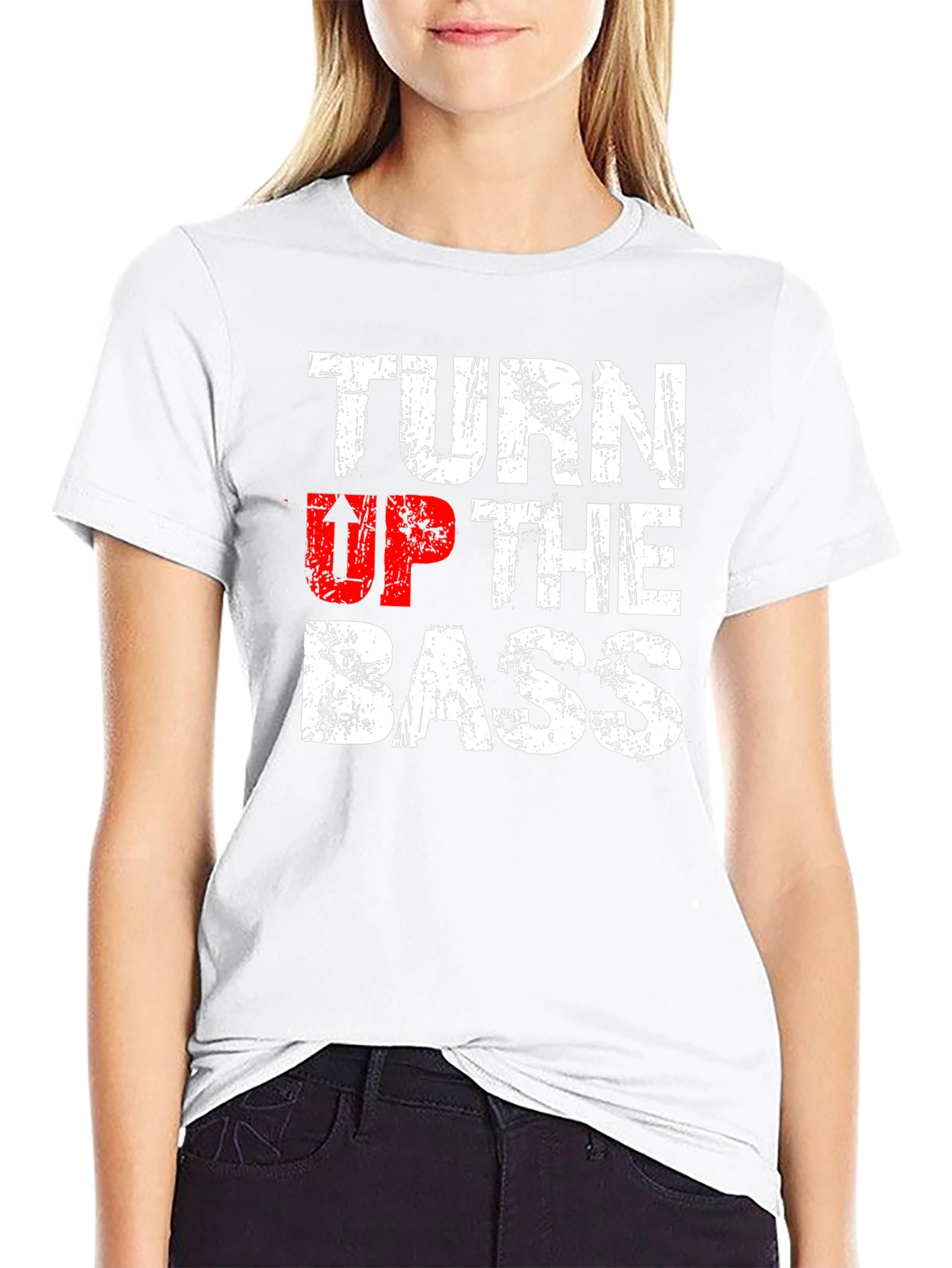 Turn Up The Bass Graphic T-Shirt - Black