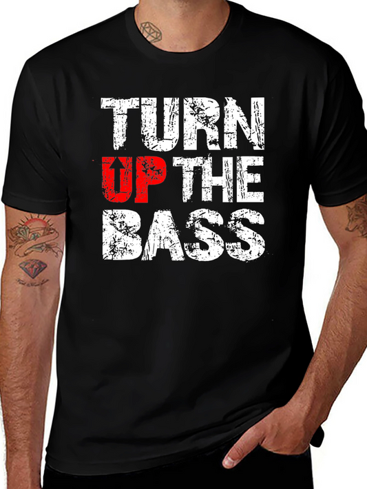 Turn Up The Bass Graphic T-Shirt - Black
