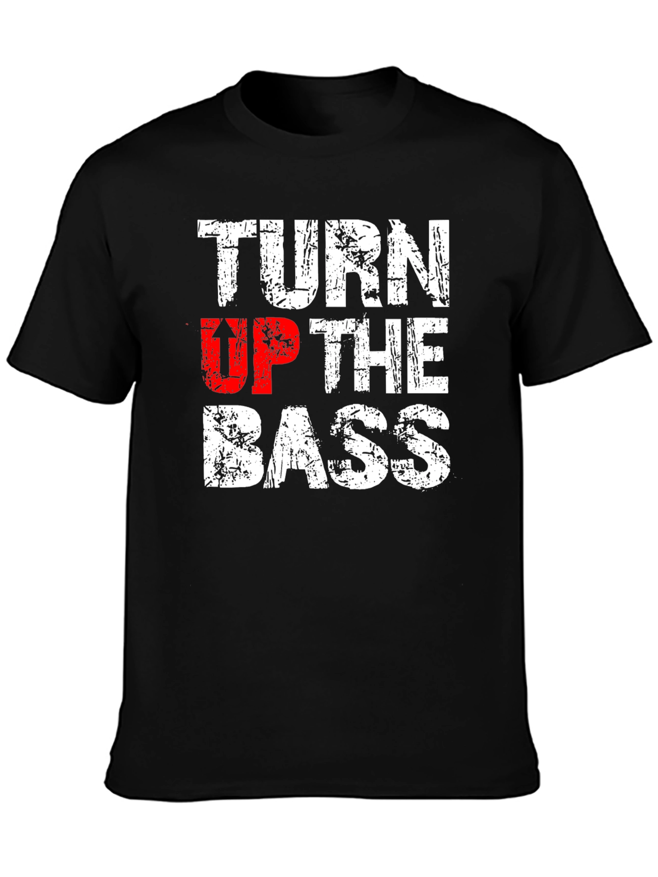 Turn Up The Bass Graphic T-Shirt - Black