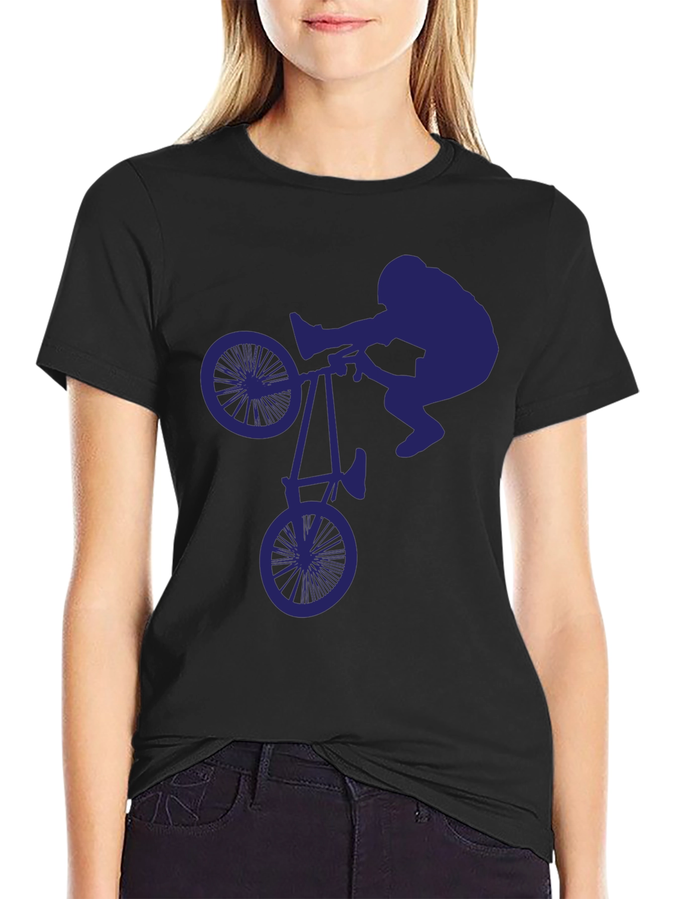 BMX Stunt Silhouette Graphic Tee - Cool & Unique