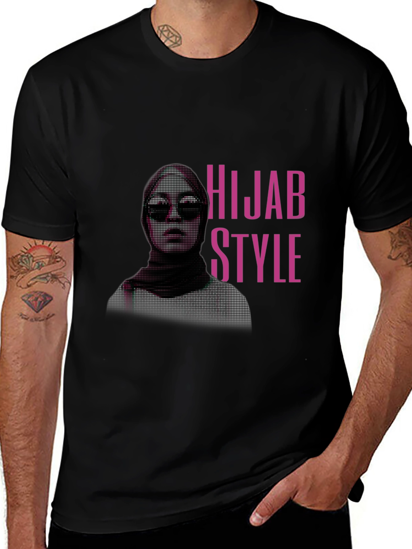 Hijab Style Black T-Shirt - Fashionable Muslim Apparel
