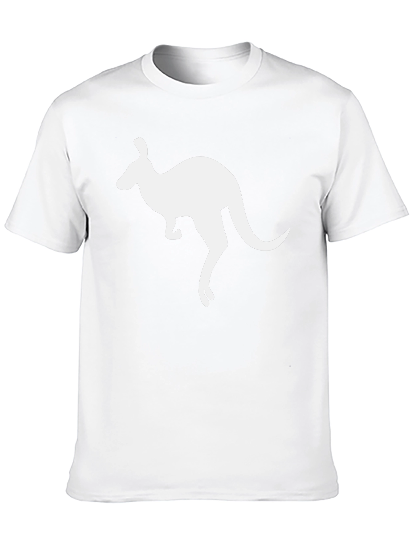 Kangaroo Graphic Tee - Black Cotton T-Shirt