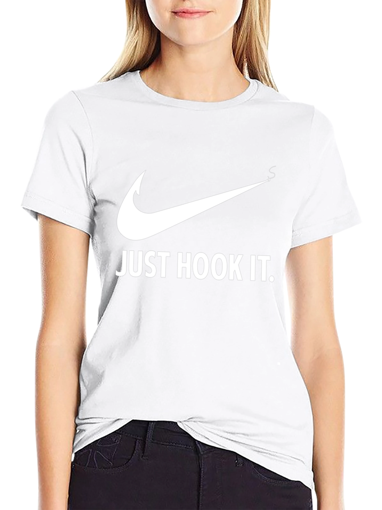 Just Hook It! Black Cotton Graphic Tee
