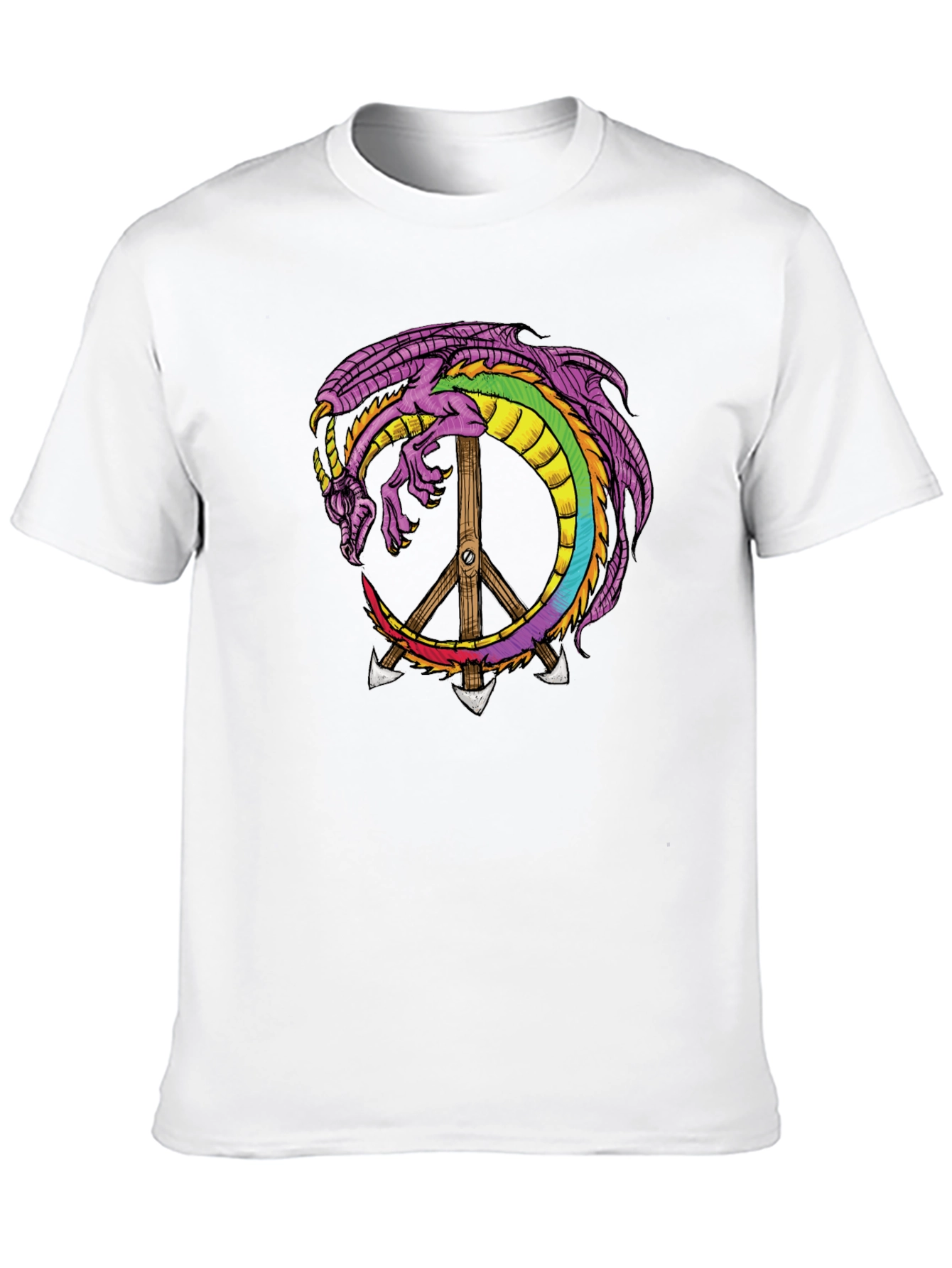 Dragon Peace Sign Graphic Tee