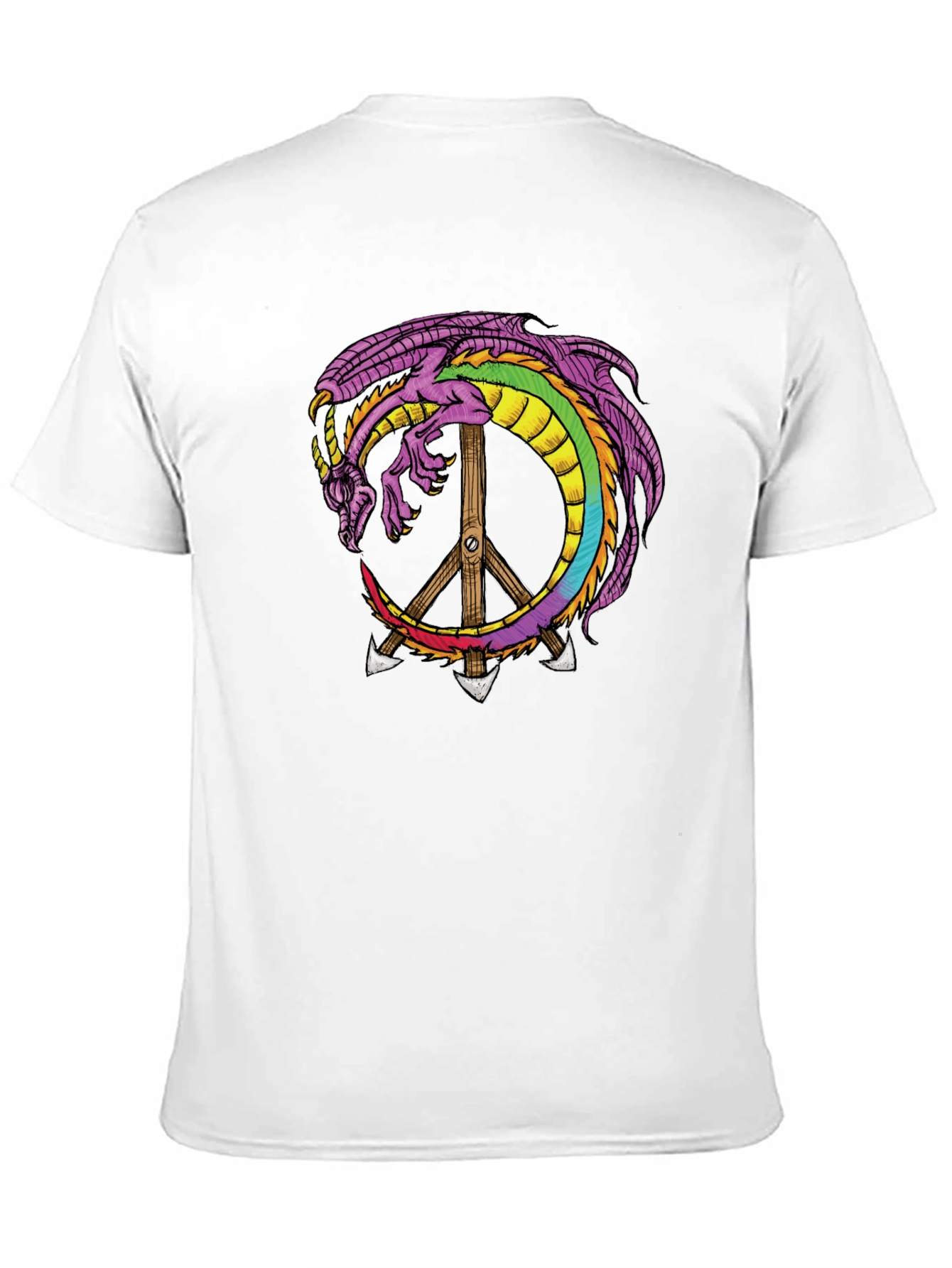 Dragon Peace Sign Graphic Tee