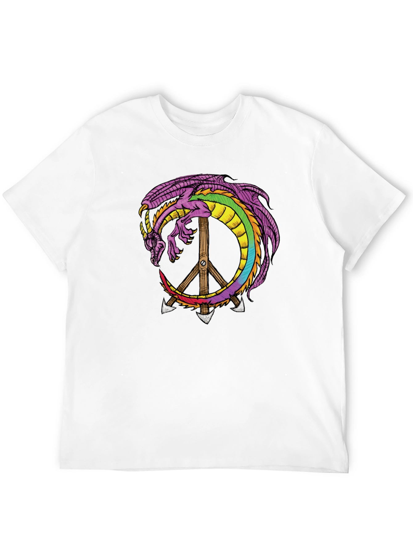 Dragon Peace Sign Graphic Tee