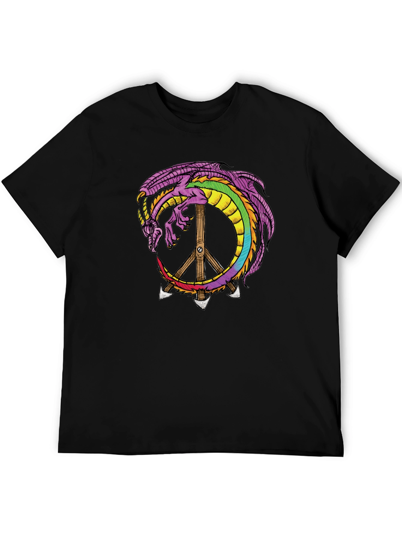 Dragon Peace Sign Graphic Tee