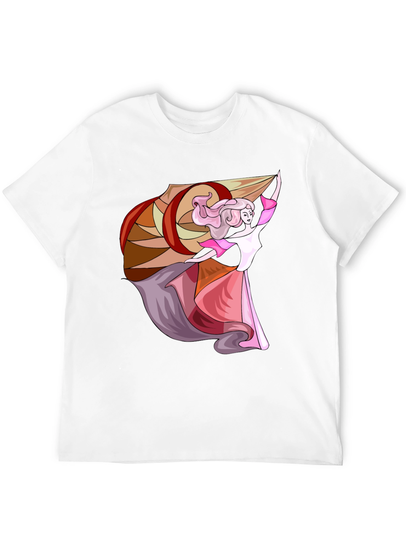 Black T-Shirt with Elegant Dancer Graphic