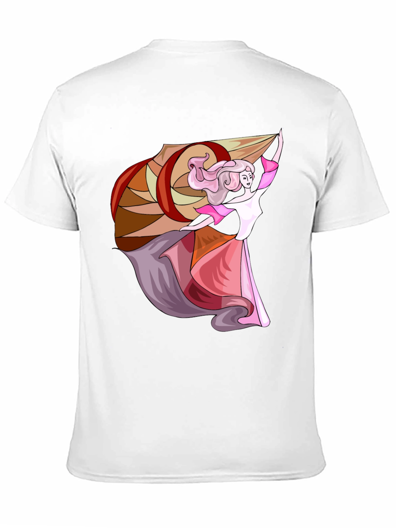 Black T-Shirt with Elegant Dancer Graphic