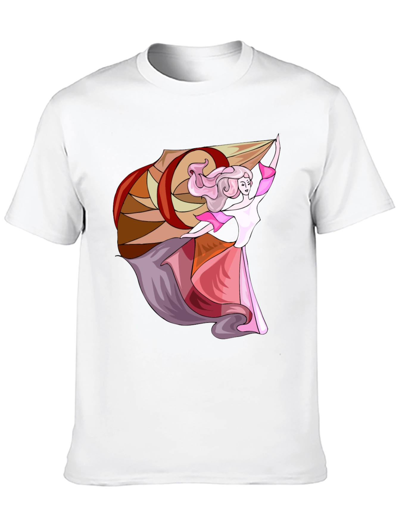 Black T-Shirt with Elegant Dancer Graphic