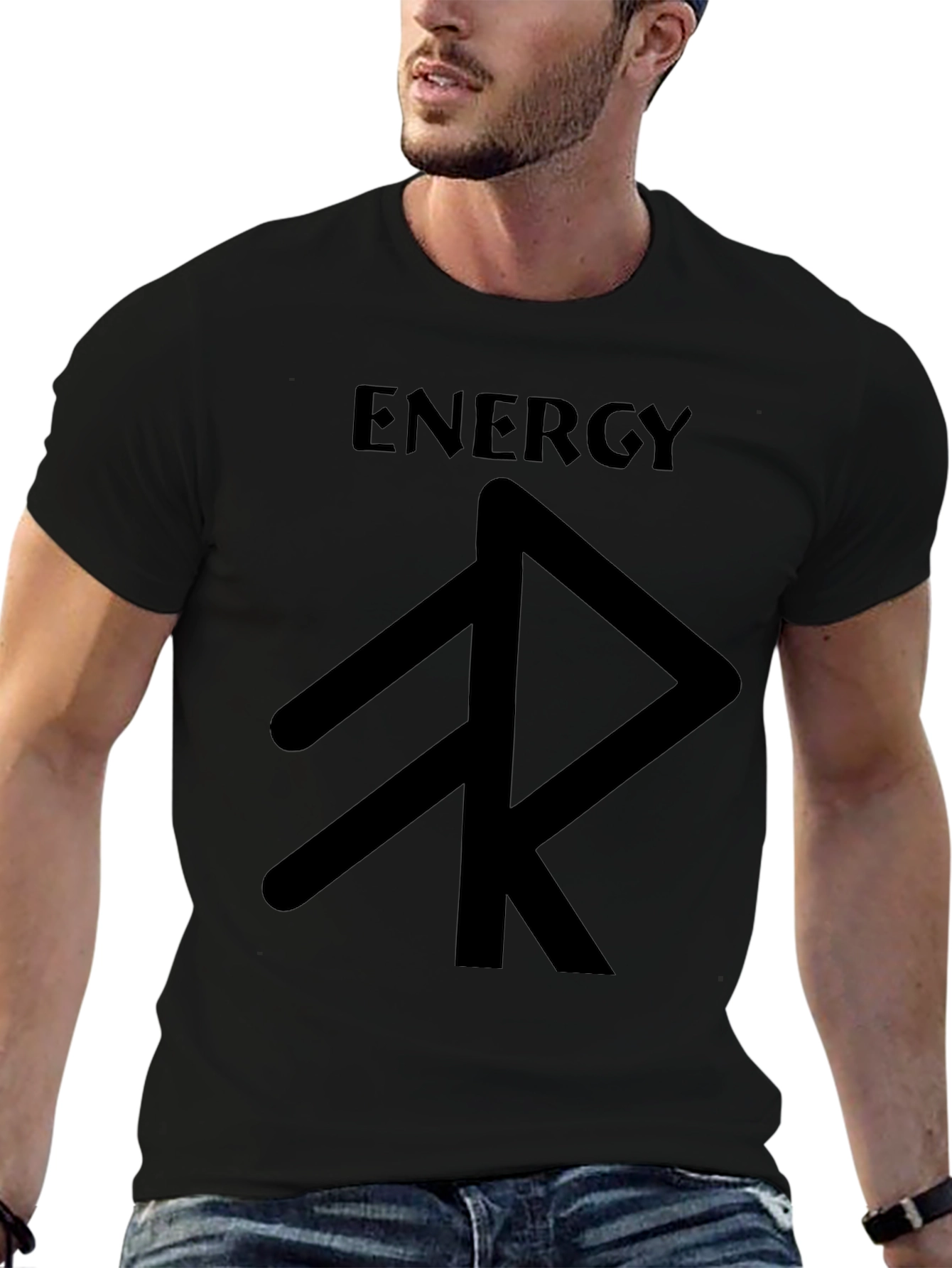 Energy Rune Black T-Shirt - Graphic Tee