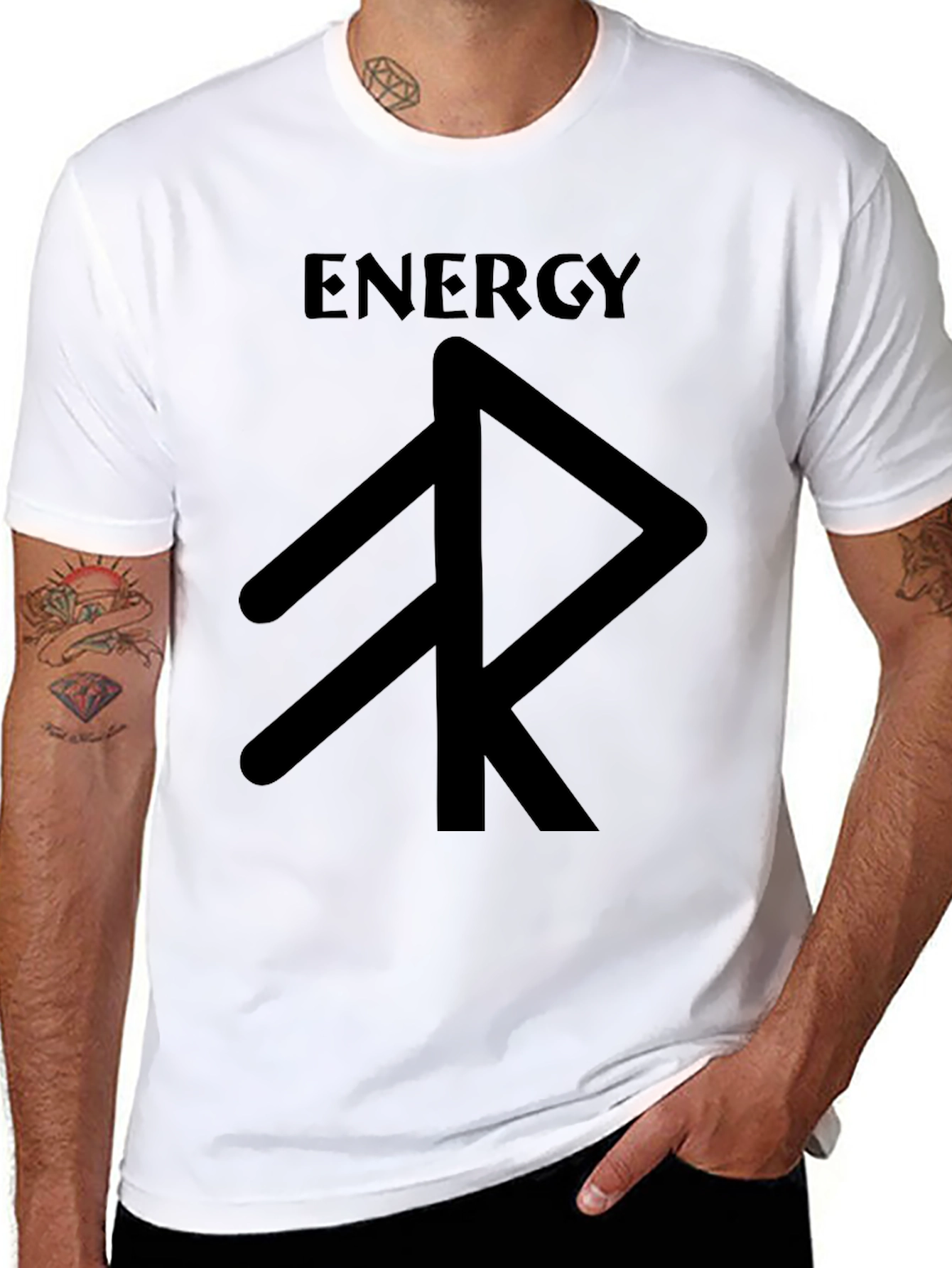 Energy Rune Black T-Shirt - Graphic Tee