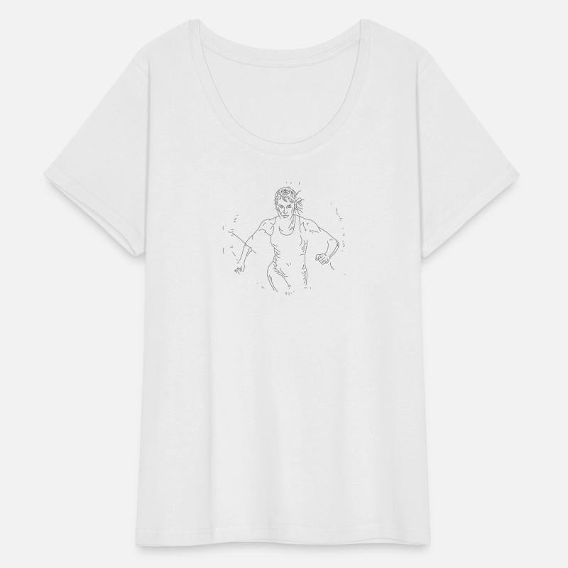 a girl is running in a marathon