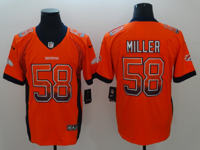 Men's Denver Broncos Von Miller #58 Orange Authentic Game Jerseys