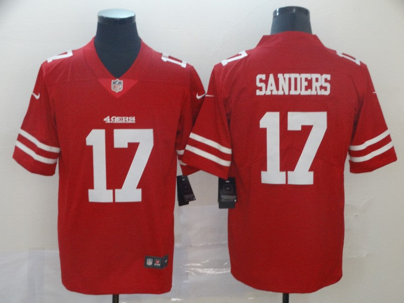 Men's San Francisco 49ers Emmanuel Sanders #17 Red Game Jerseys